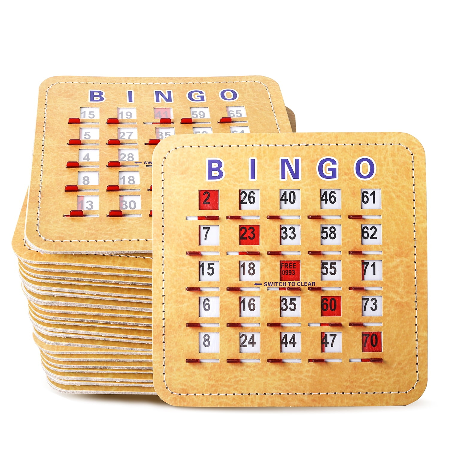 Gse Games &amp;amp; Sports Expert 5 Ply Stitched Shutter Bingo Cards With with regard to Sliding Window Bingo Cards
