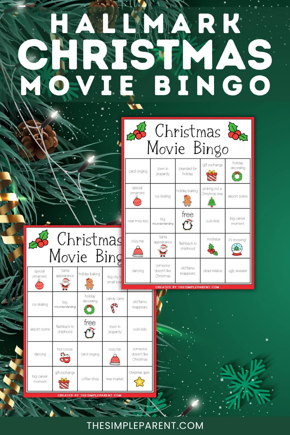 Hallmark Movie Bingo (Free Printable Cards!) for Hallmark Movie Bingo Cards Free