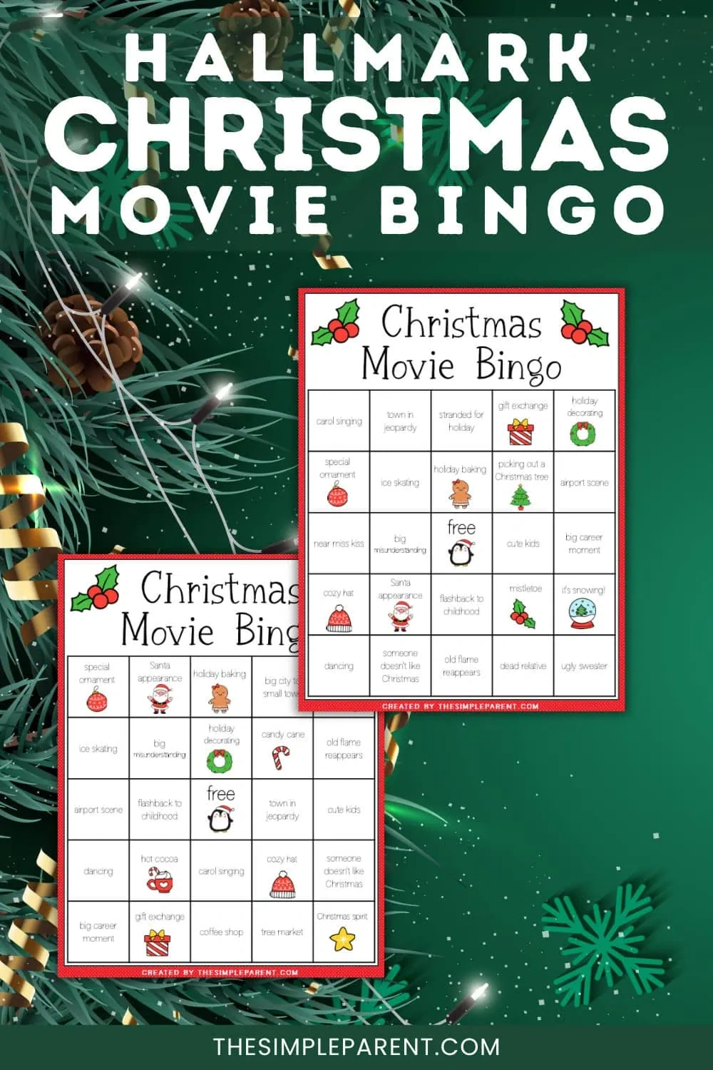 Hallmark Movie Bingo (Free Printable Cards!) intended for Christmas Movie Bingo Cards