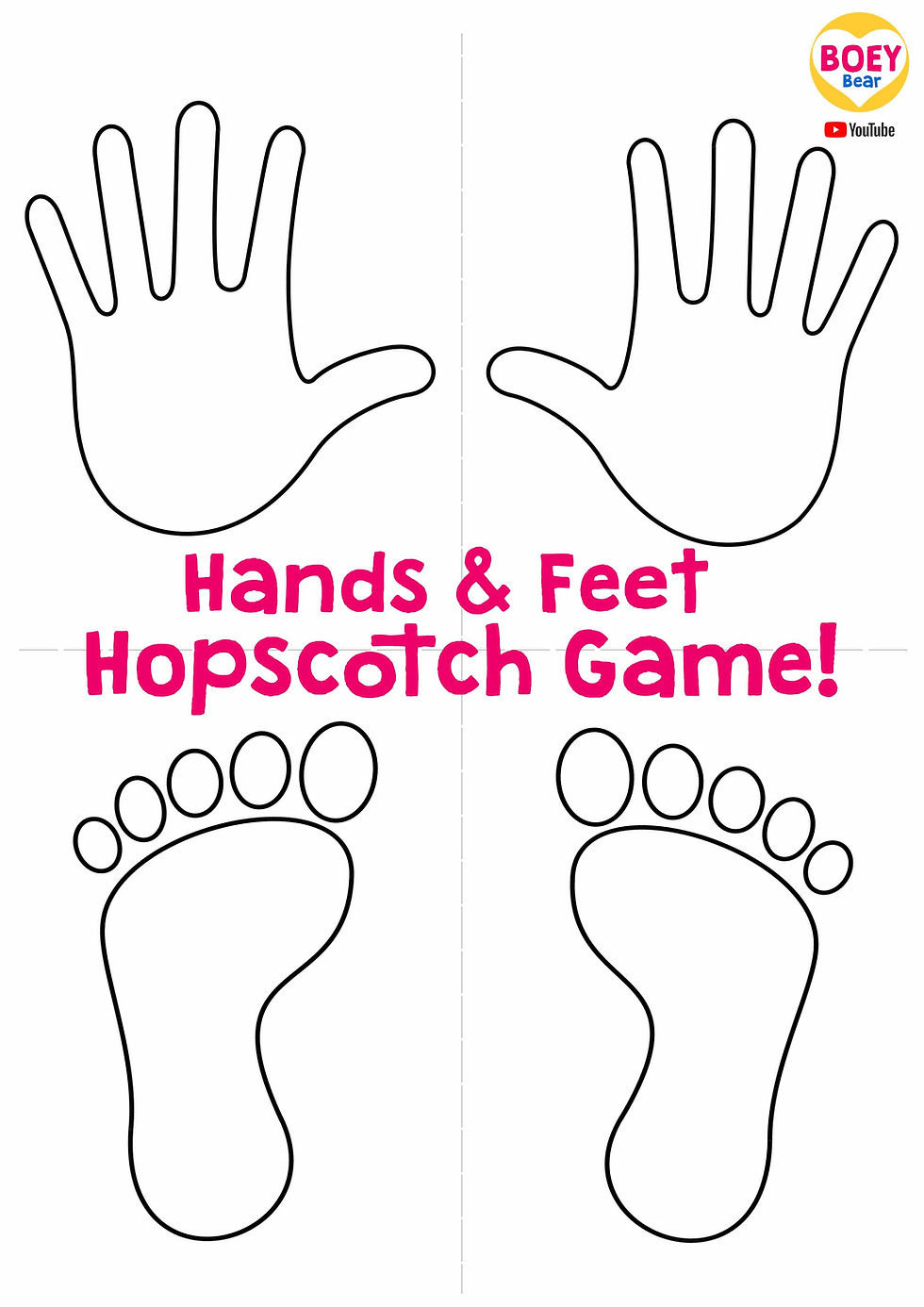 Hands &amp;amp; Feet Hopscotch Game! for Hand And Feet Hopscotch Printable Free