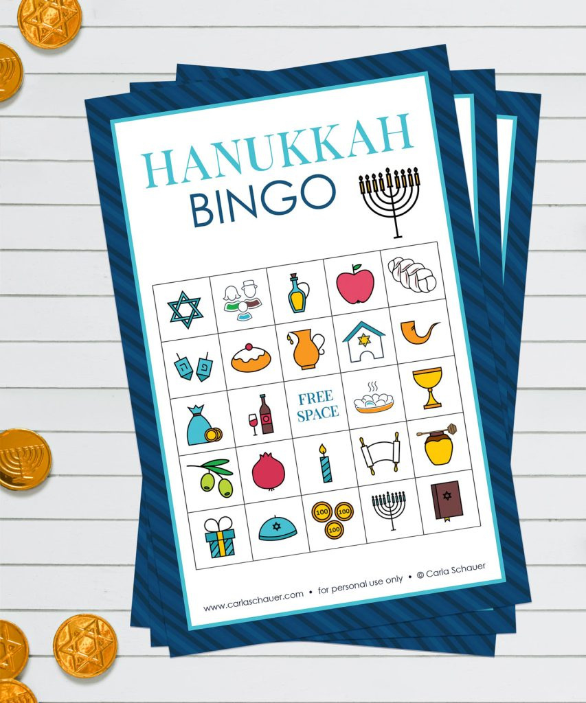 Hanukkah Bingo Cards (Free Printable Chanukah Game!) - Carla within Hanukkah Bingo Cards Free Printable