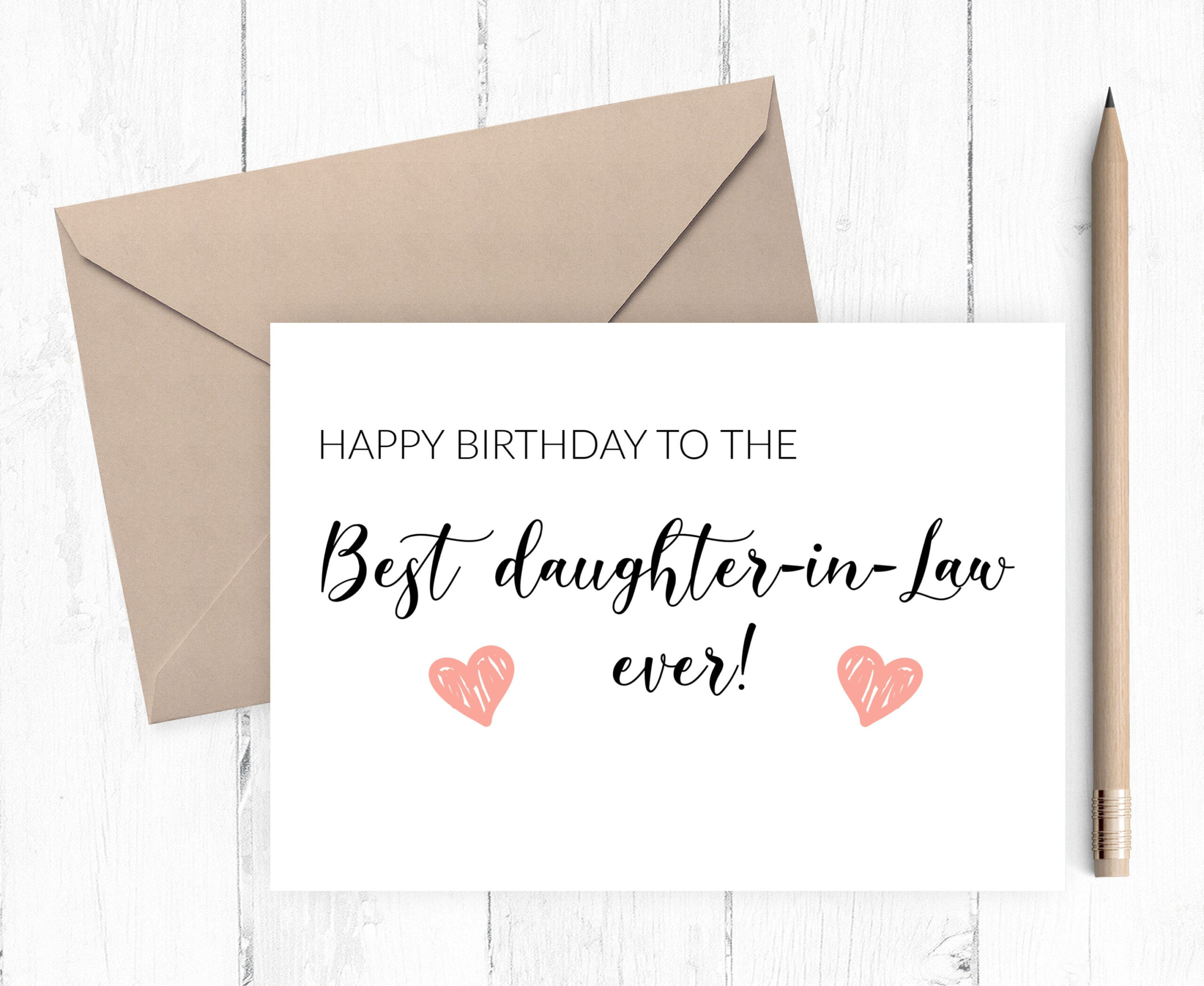 Happy Birthday To Daughter In Law Printable Card, Instant Download within Free Printable Birthday Cards For Daughter In Law