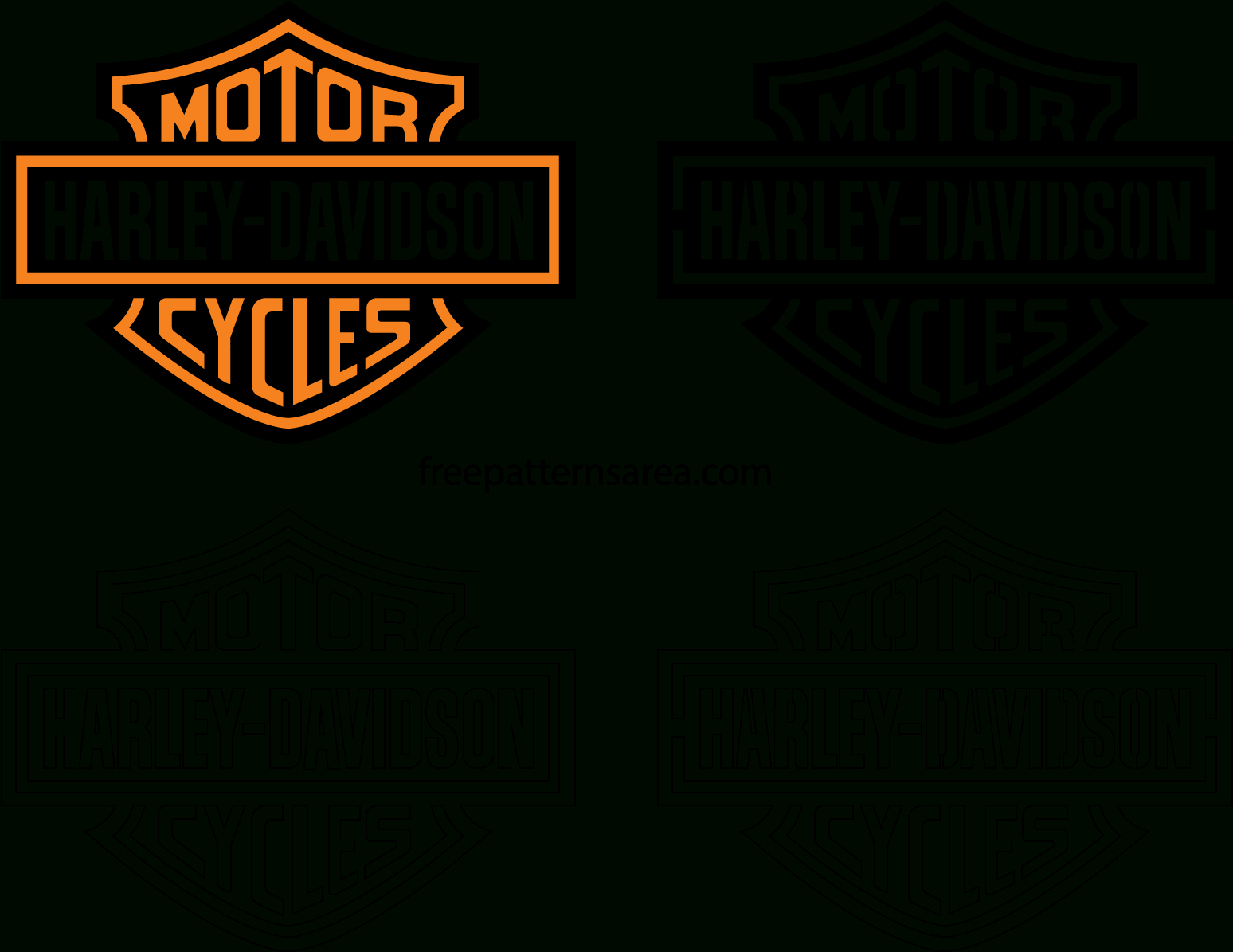 Harley Davidson Logo Stencil Vector - Freepatternsarea with Free Printable Harley Davidson Stencils