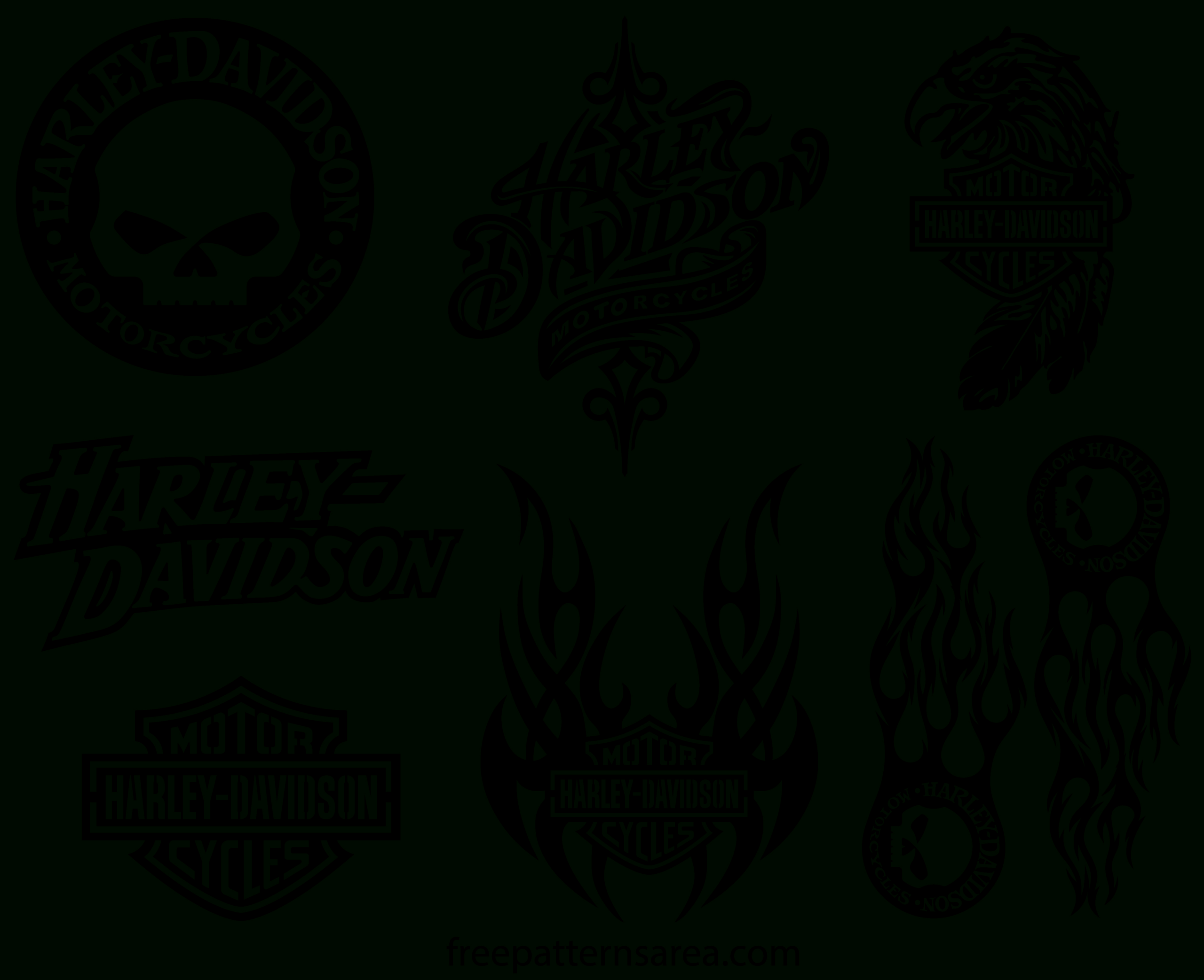 Harley Davidson Symbol Vector Designs - Freepatternsarea with regard to Free Printable Harley Davidson Stencils