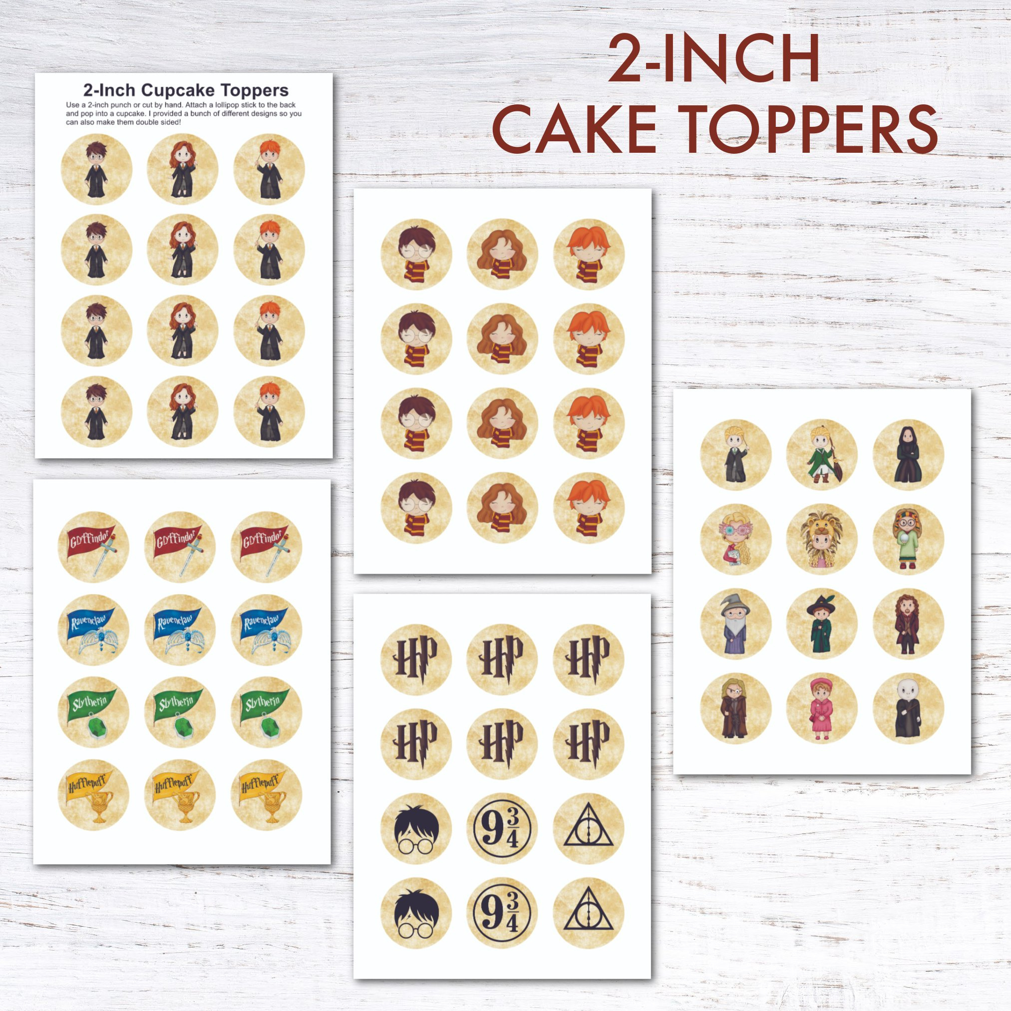 Harry Potter Birthday Party Free Printables — Krafty Planner inside Harry Potter Cupcake Toppers Printable