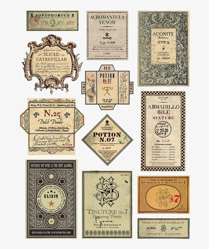 Harrypotterprops - - Harry Potter Free Printable Potion Labels in Free Printable Harry Potter Potion Labels