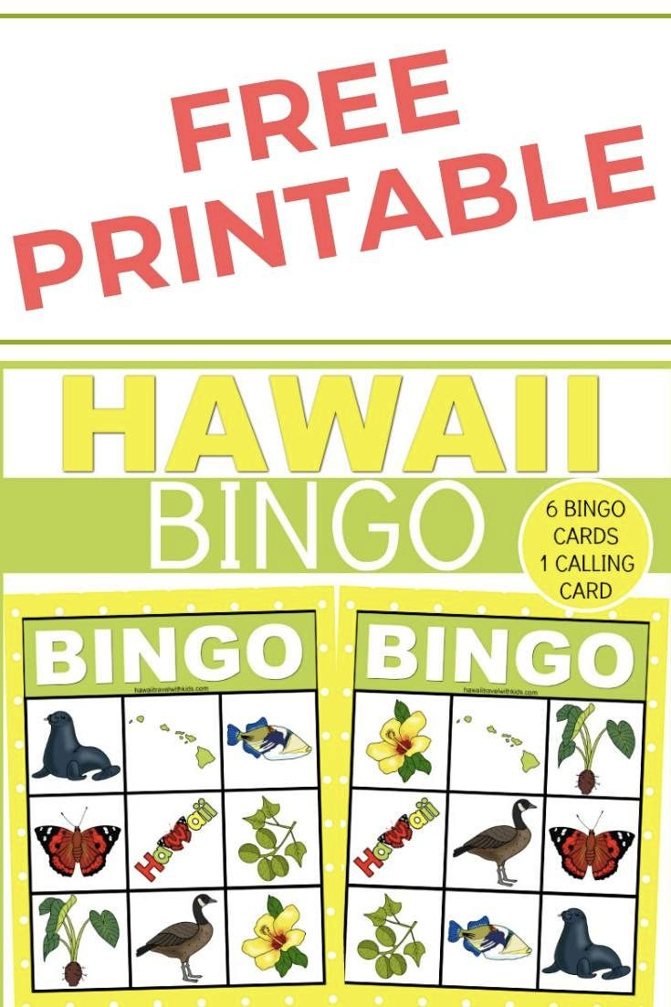 Hawaiian Bingo Game For Kids - Free Printable | Hawaii Travel With regarding Hawaiian Bingo Printable Free