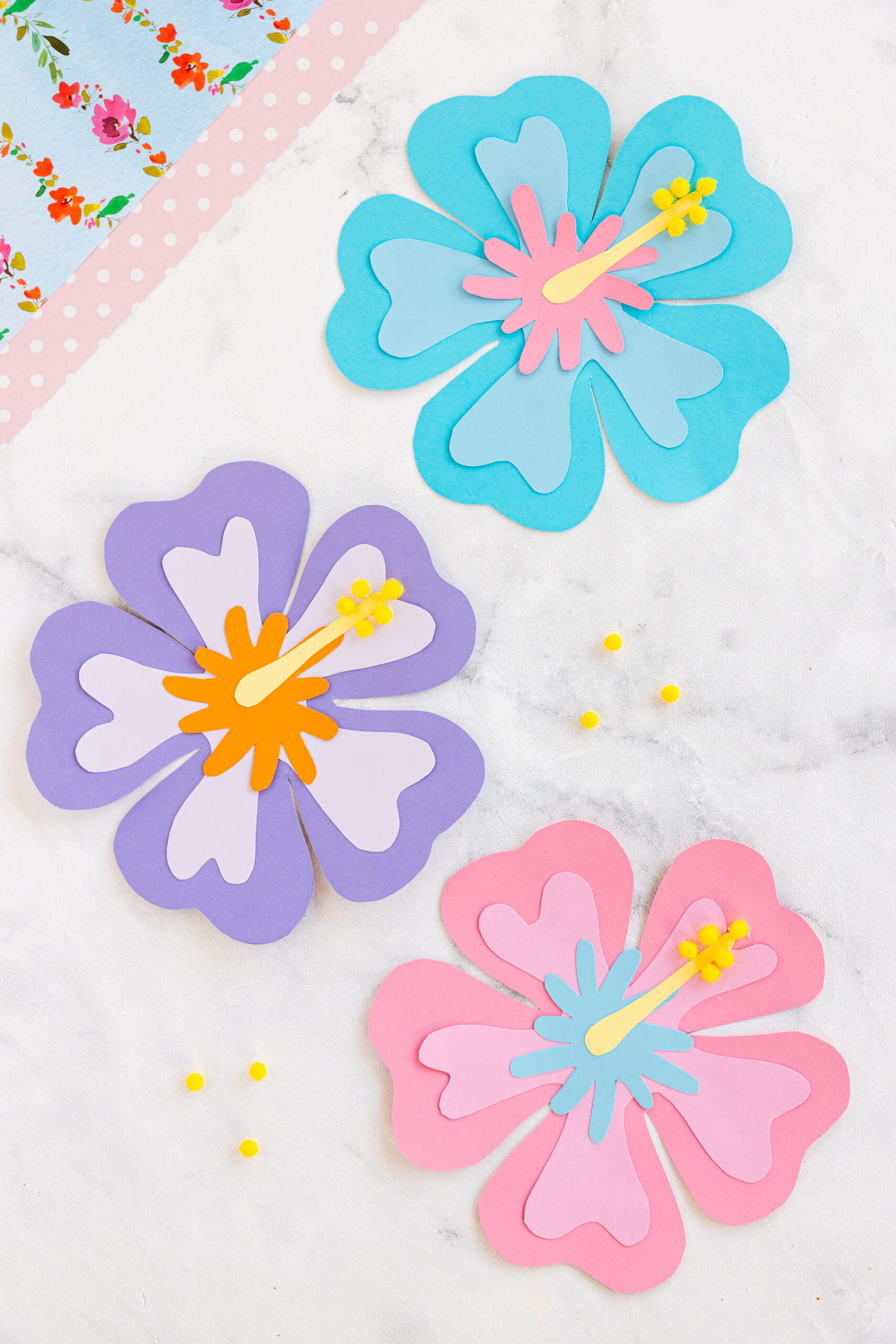 Hibiscus Flower Craft - Made To Be A Momma intended for Free Printable Hibiscus Flower Template