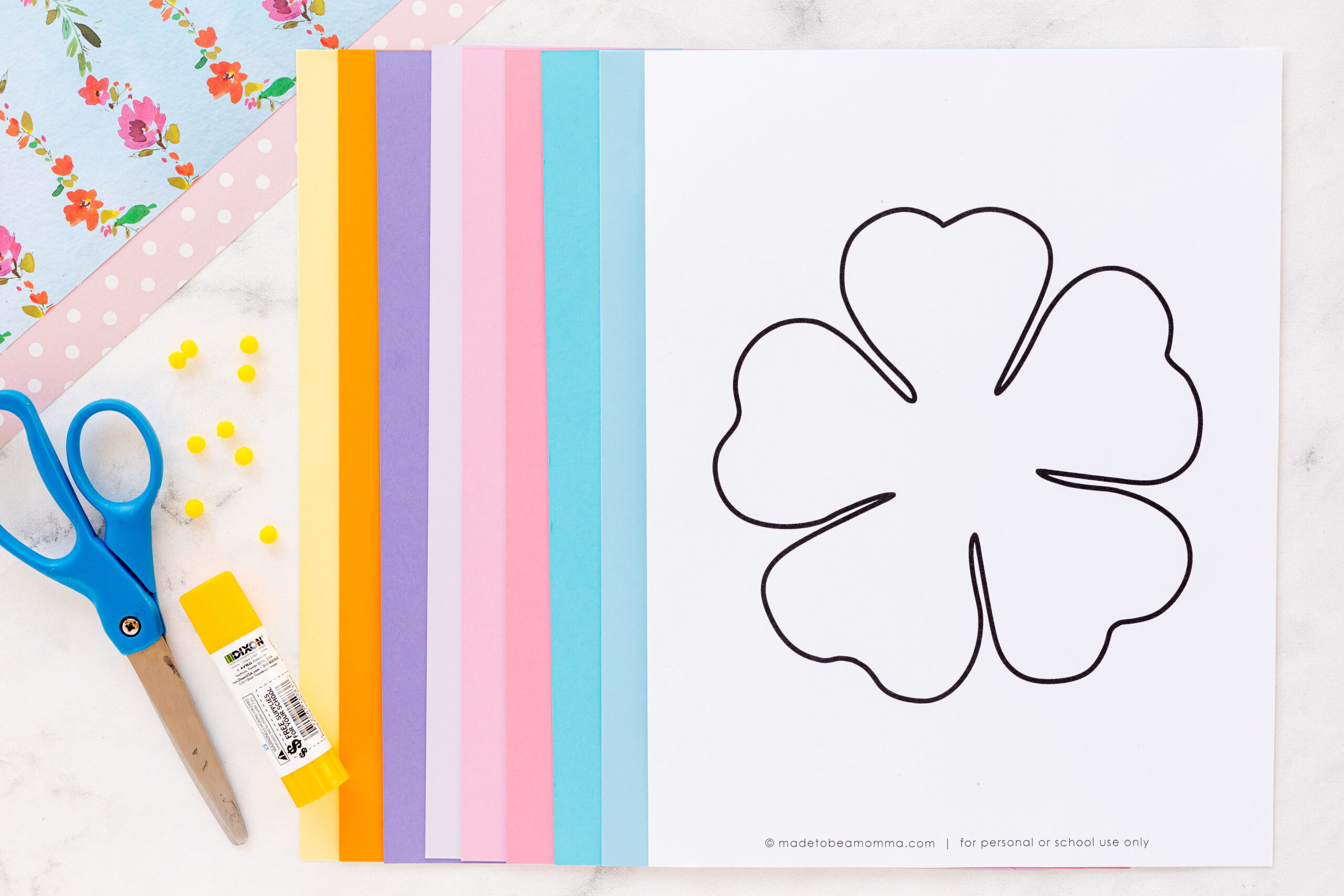 Hibiscus Flower Craft - Made To Be A Momma regarding Printable Hibiscus Paper Flower Template Free