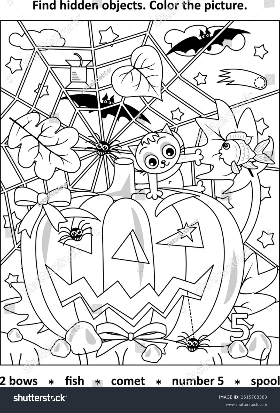 Hidden Object Games Halloween Photos And Images | Shutterstock in Halloween Seek And Find Picture Printables