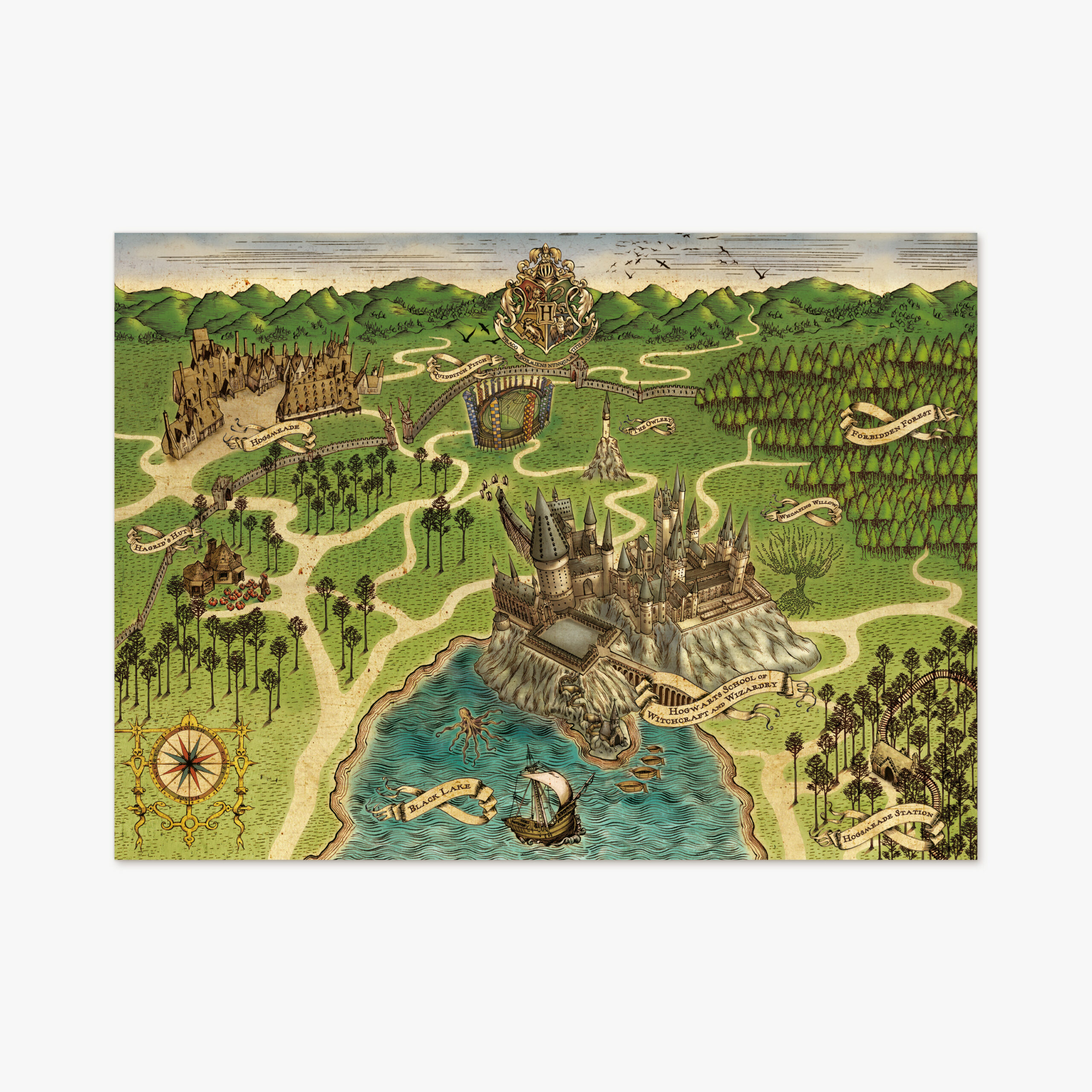 Hogwarts - Map Of Hogwarts School Of Witchcraft &amp;amp; Wizardry with Printable Map of Hogwarts