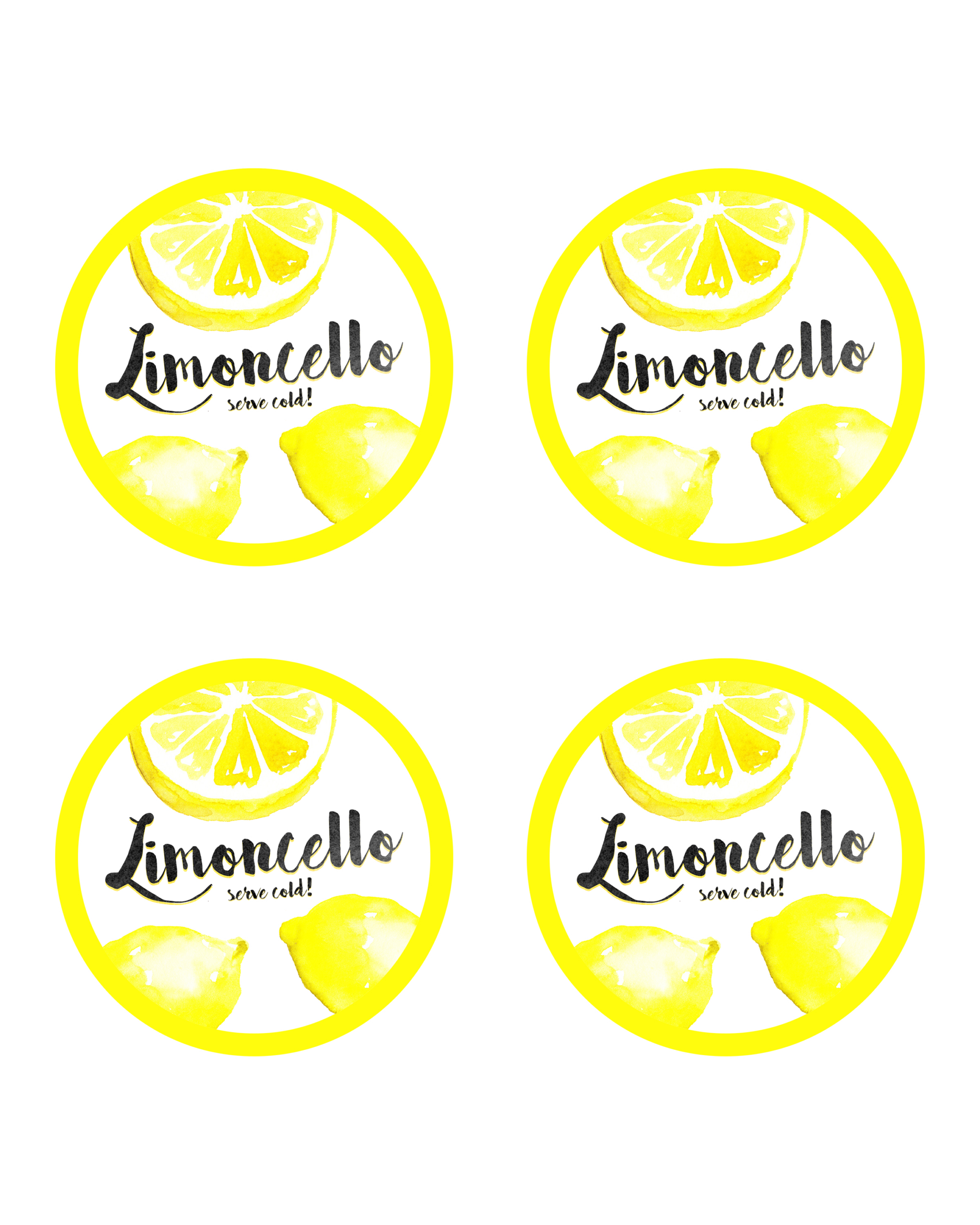 Homemade Limoncello With Free Printable Labels | The Cottage Market in Free Printable Limoncello Labels Template