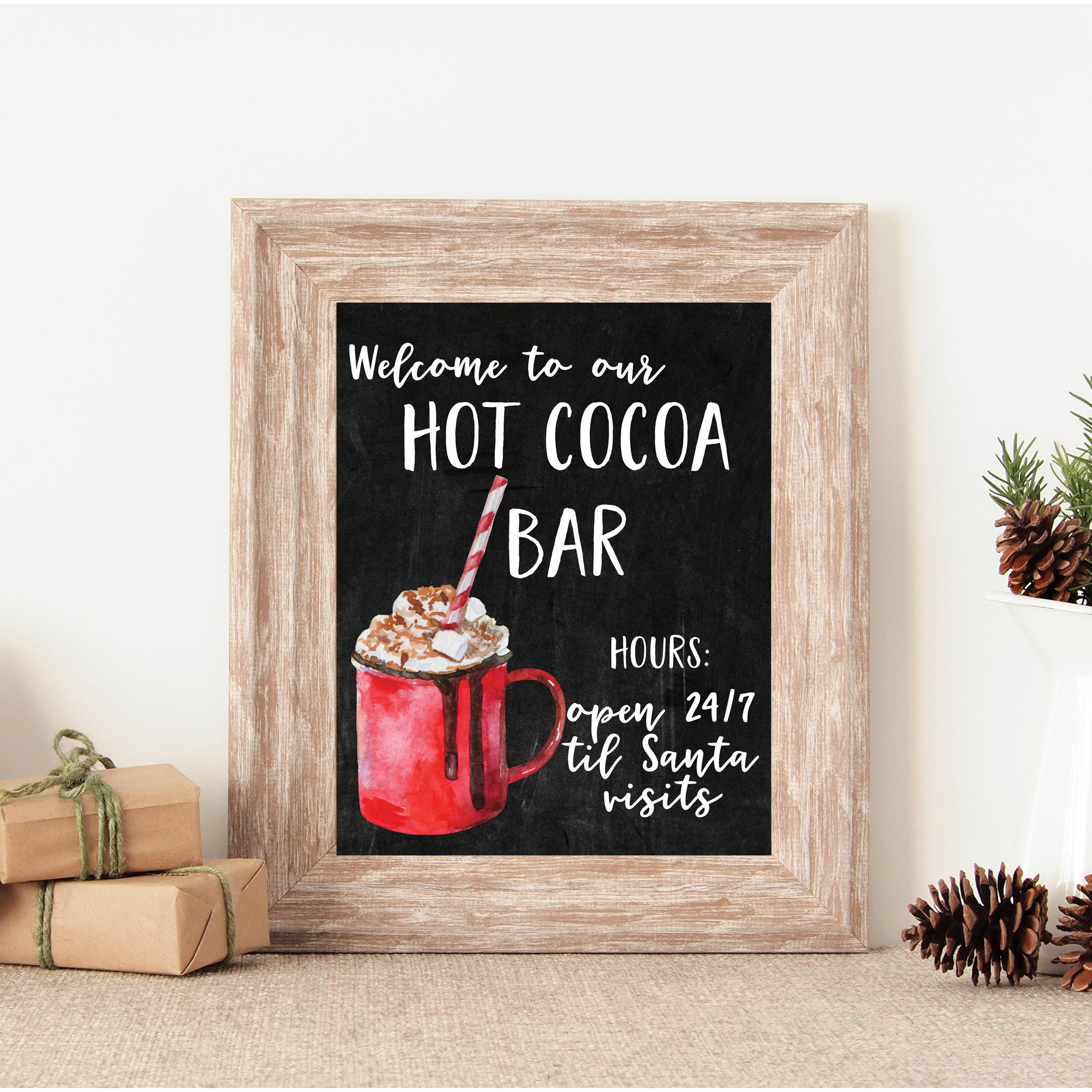Hot Cocoa Bar Schild, Hot Cocoa Bar, Hot Chocolate Bar, Hot Cocoa pertaining to Hot Cocoa Bar Printable