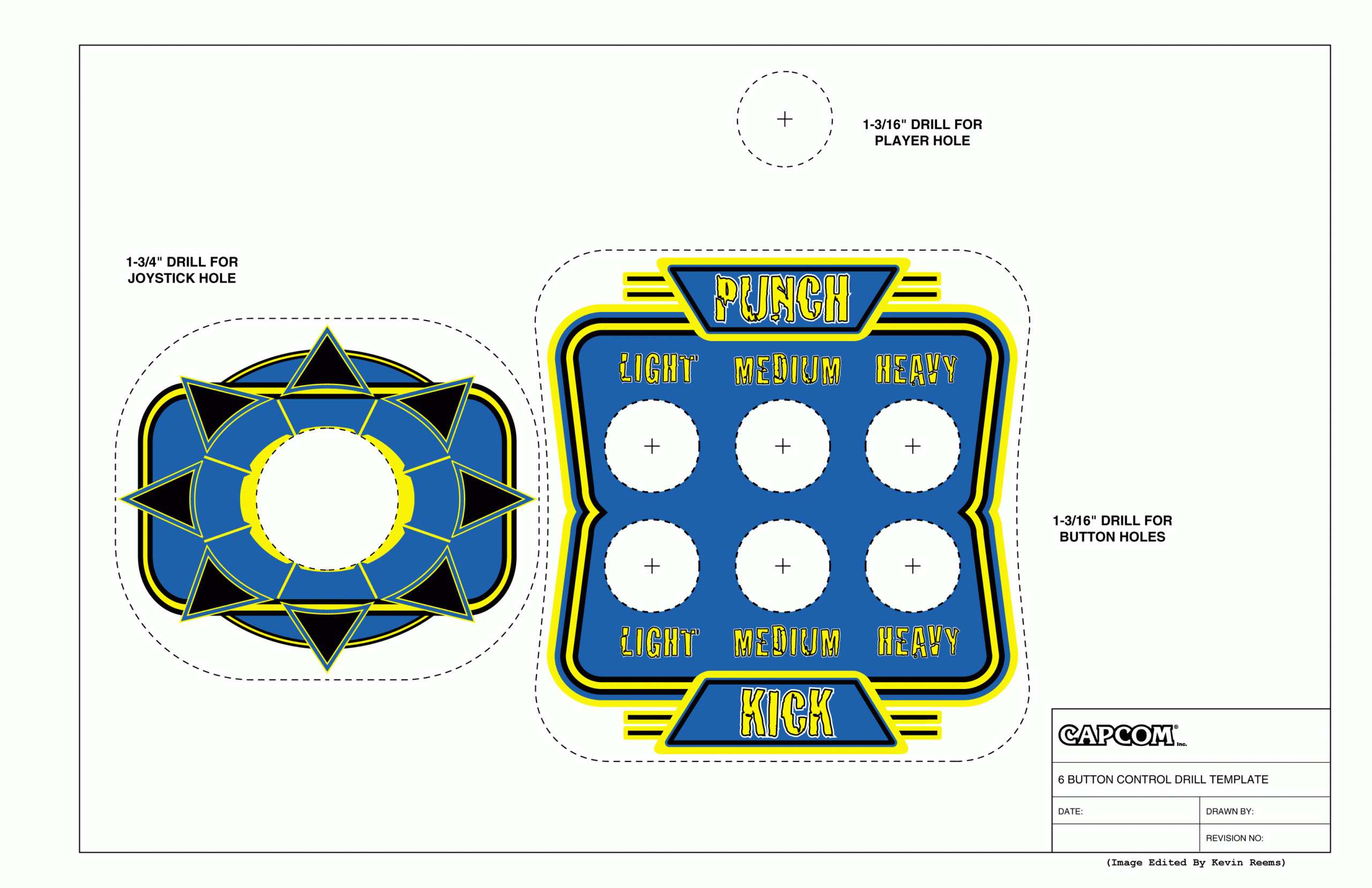 How Can I Print The Capcom 2P-6B Template To Scale? with regard to Printable Arcade Button Layout