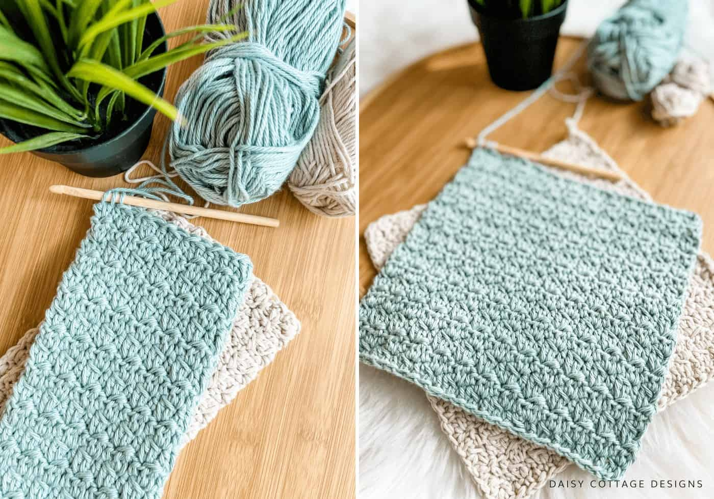 How To Crochet A Dishcloth 2022 - Daisy Cottage Designs within Free Printable Crochet Dishcloth Patterns