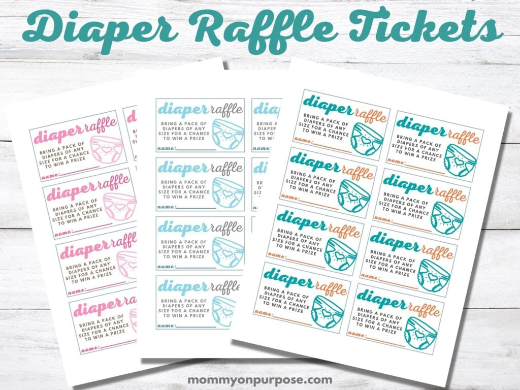 How To Do A Diaper Raffle (With Free Printable Diaper Raffle Tickets) for Printable Diaper Raffle Tickets Free