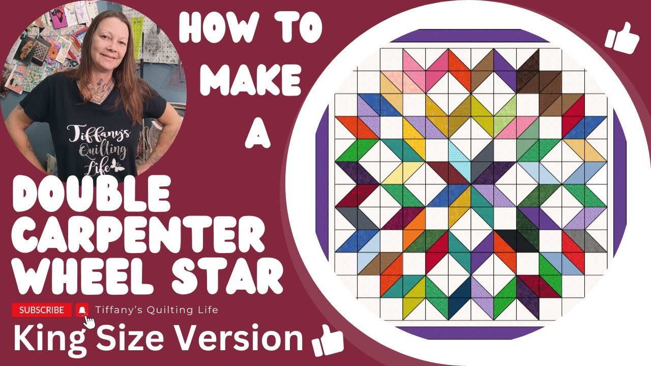 How To Make A Double Carpenter Wheel Star Quilt Free Pattern throughout Printable Carpenter&amp;amp;#039;s Wheel Quilt Pattern Free