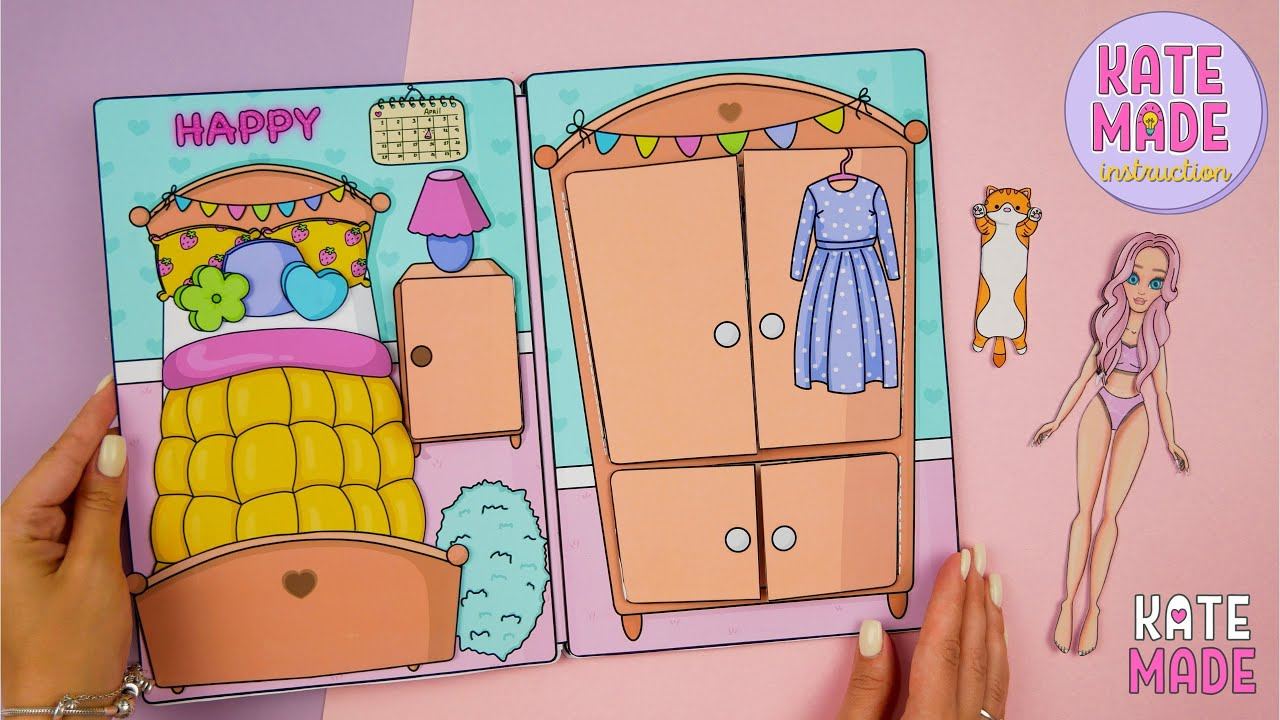 How To Make A Paper Dollhouse + Printables | Katemade throughout Katemade Free Printable