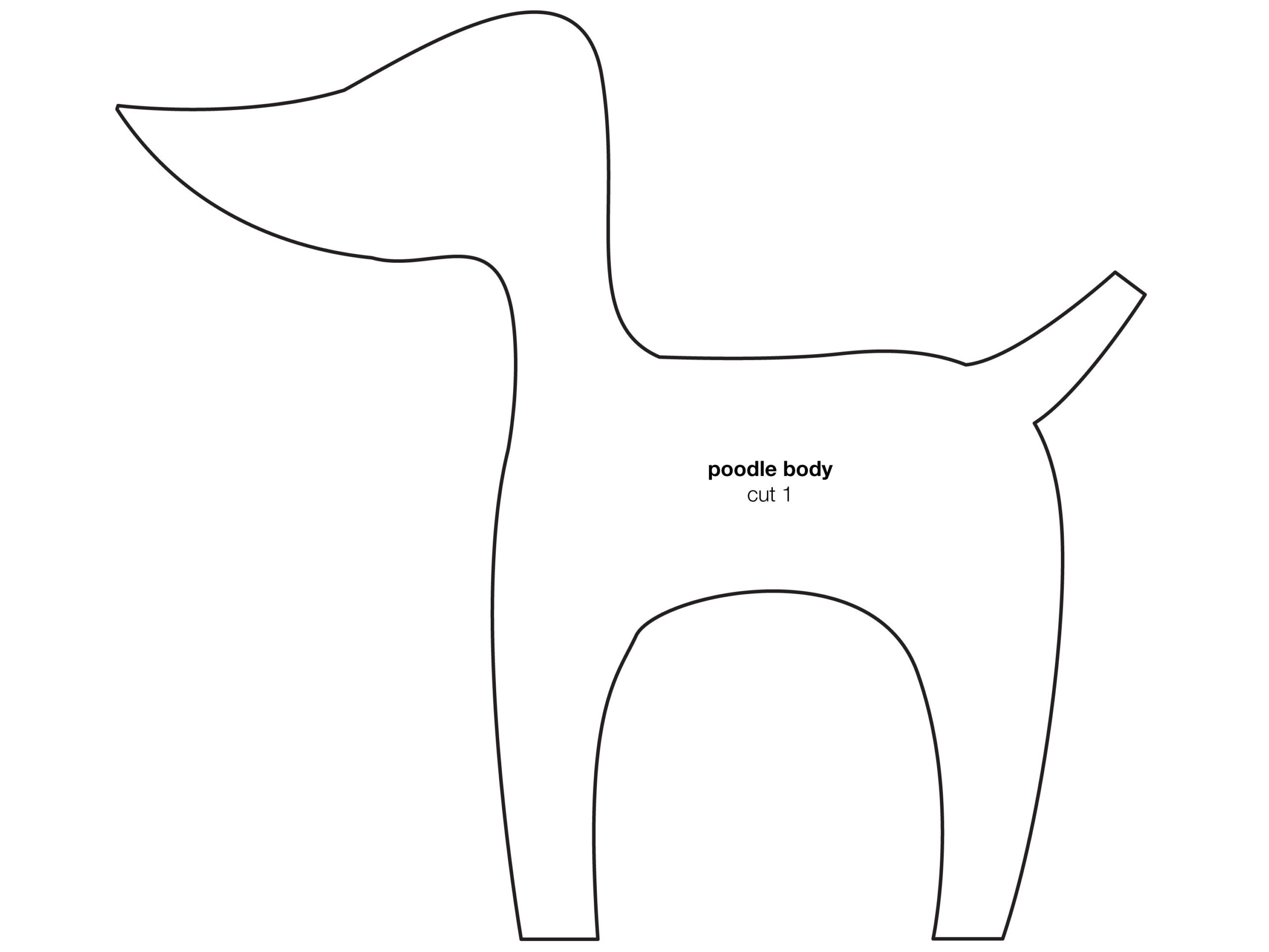 How To Make An Easy-Sew Poodle Skirt throughout Printable Poodle Pattern For Poodle Skirt