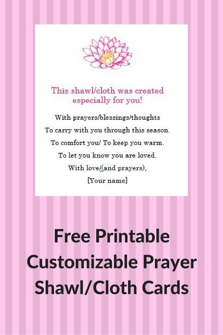 How To Make Your Prayer Or Comfort Shawls Or Cloths More Personal within Printable Prayer Shawl Cards