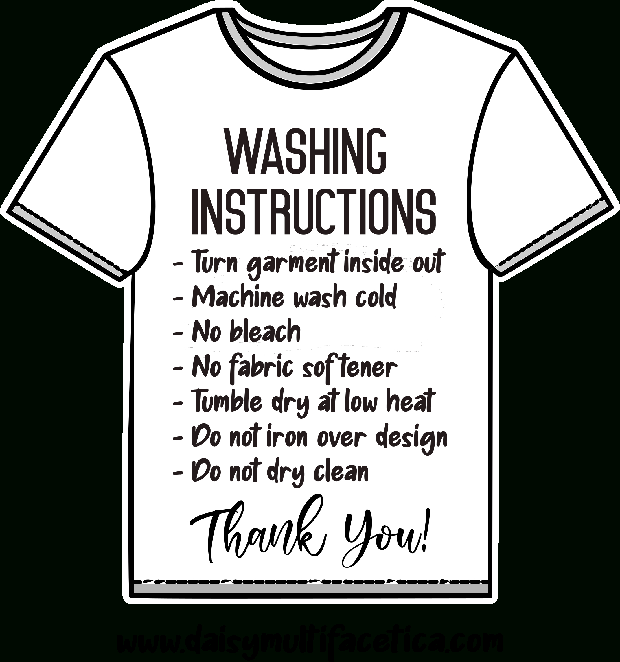 Htv Care Instructions Printable Free throughout Printable Care Instructions For Htv Shirts Free