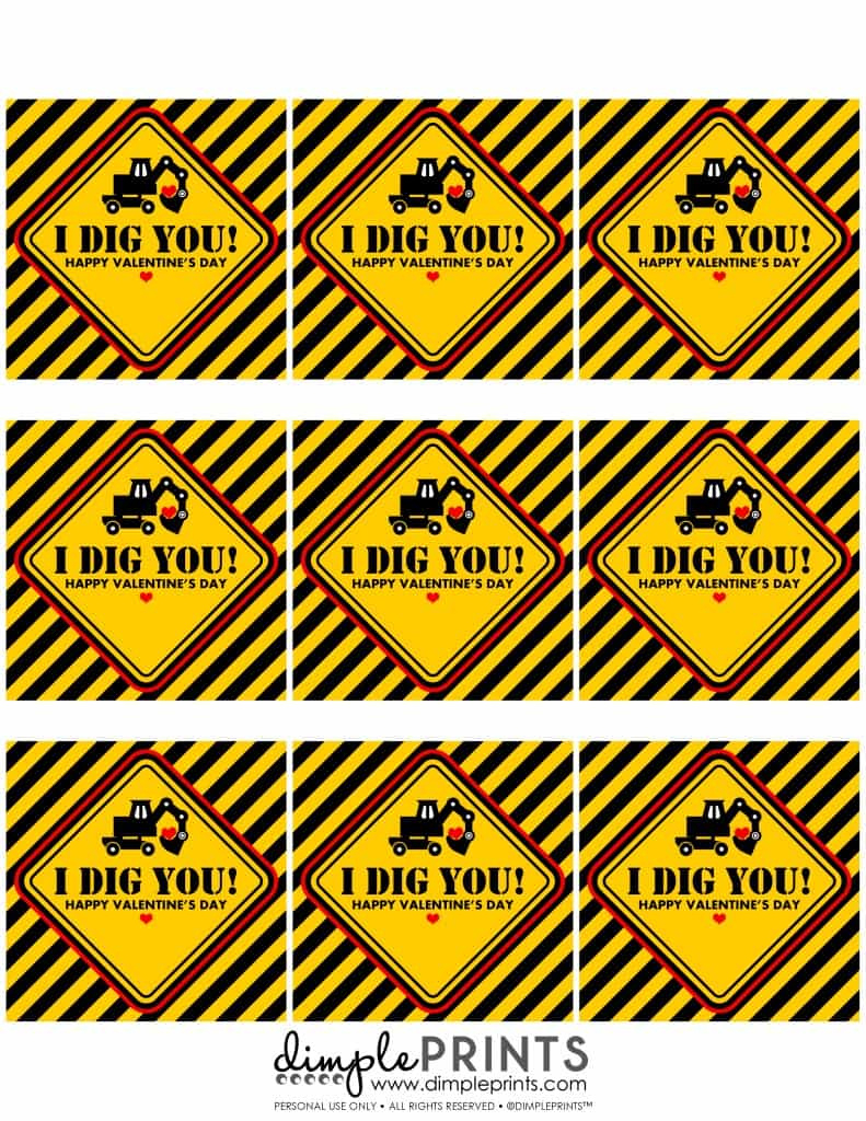 I Dig You&amp;quot; Valentine With Free Print ⋆ Real Housemoms with I Dig You Valentine Free Printable