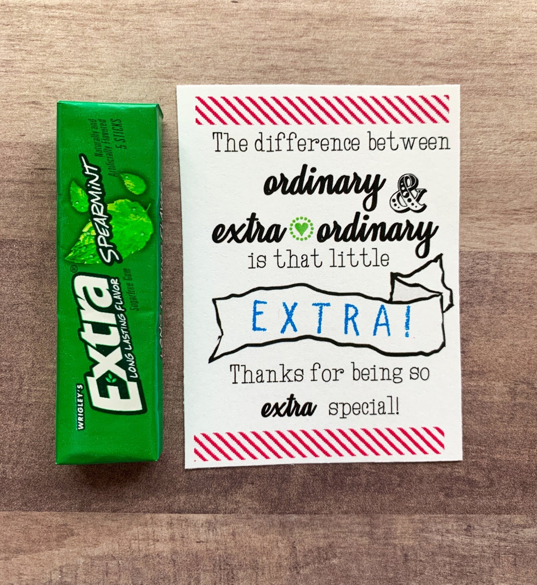Instant Download Extra Gum Appreciation Printables Thank You Tags regarding Free Printable Extra Gum Appreciation Gift