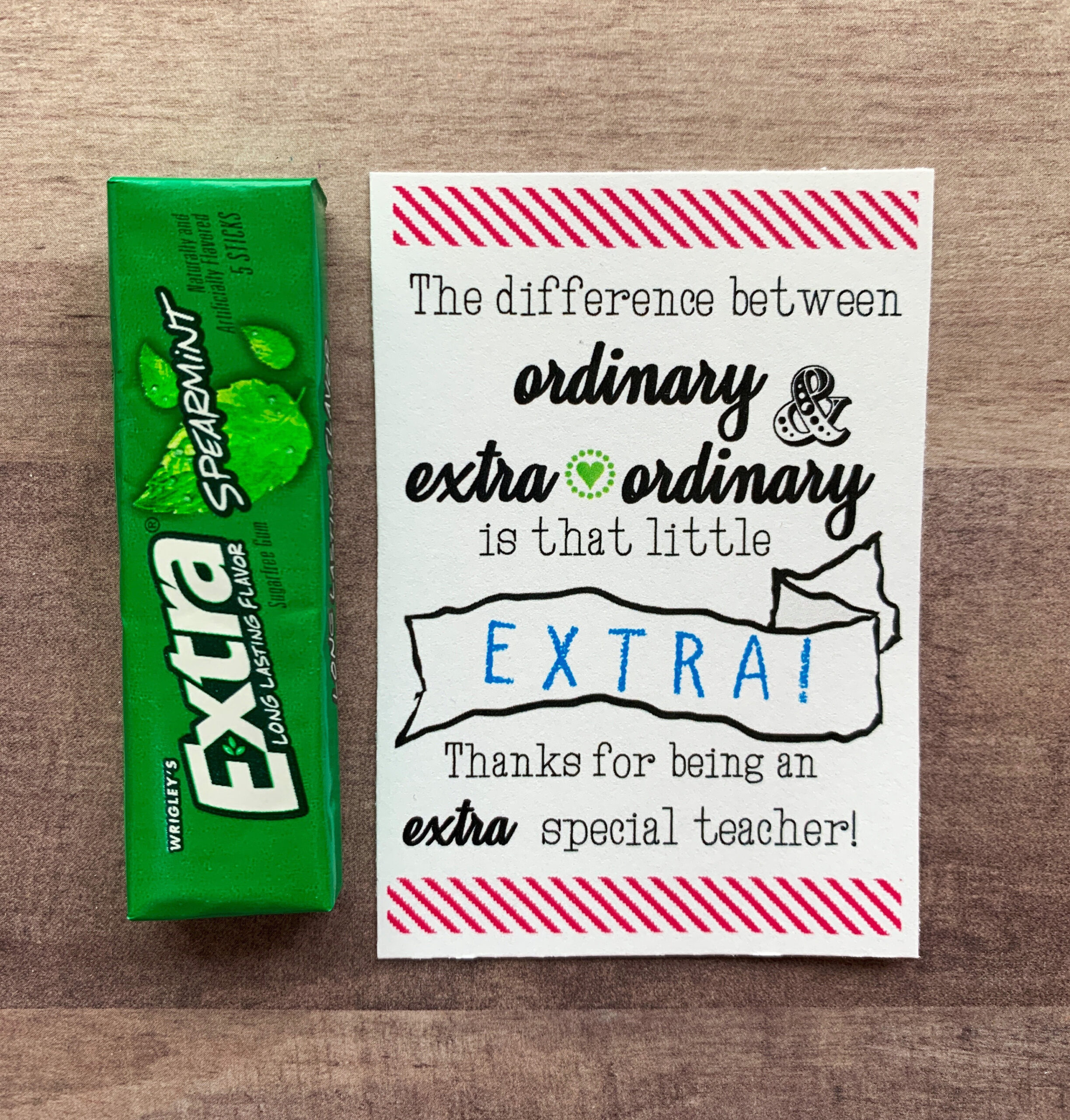Instant Download Extra Gum Teacher Appreciation Printables Thank in Extra Gum Teacher Appreciation Printable Free