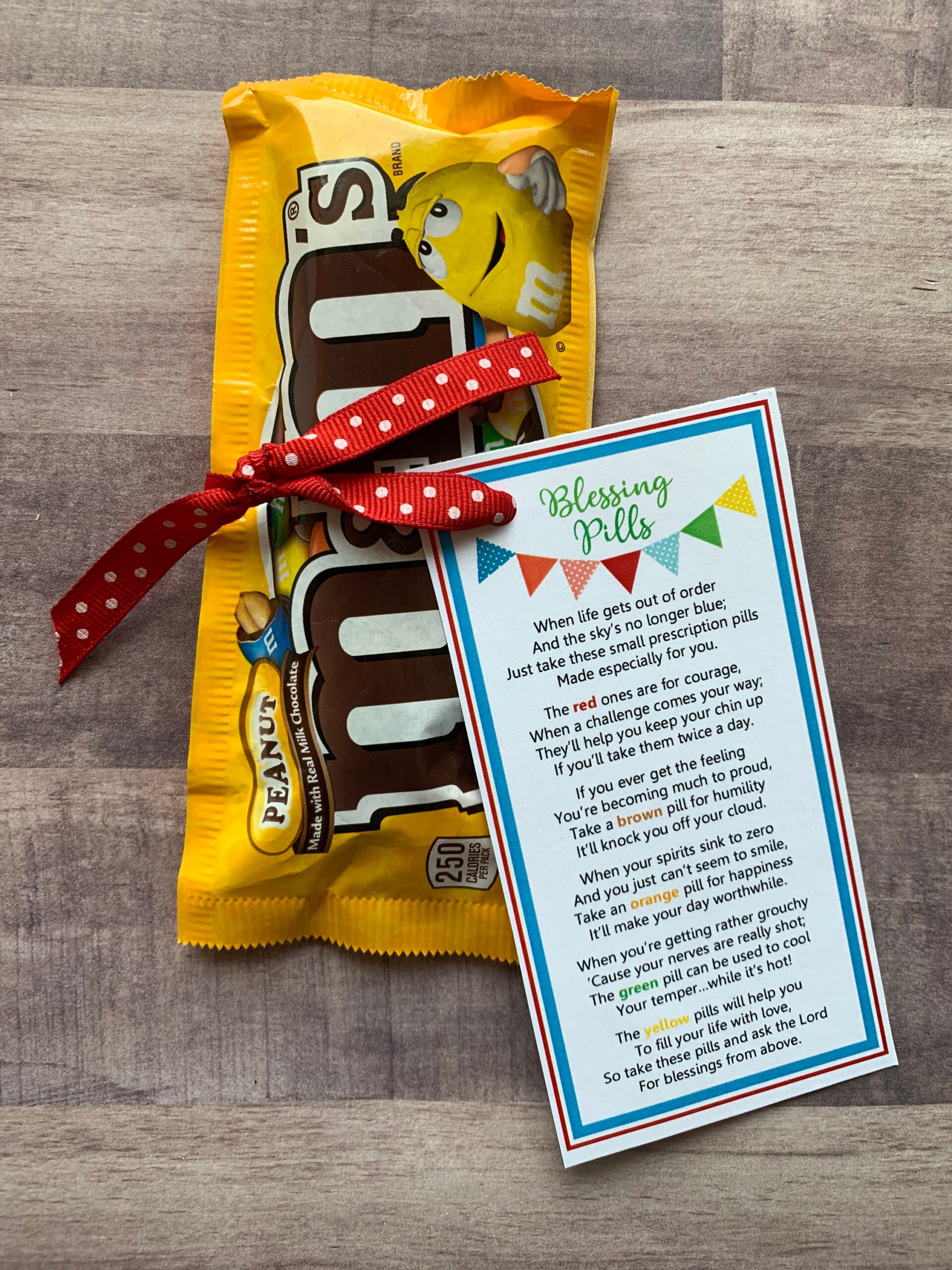 Instant Download M&amp;amp;Ms Blessing Pills Printables Tags Gifts Treats intended for M&amp;amp;amp;M Blessing Pills Free Printable