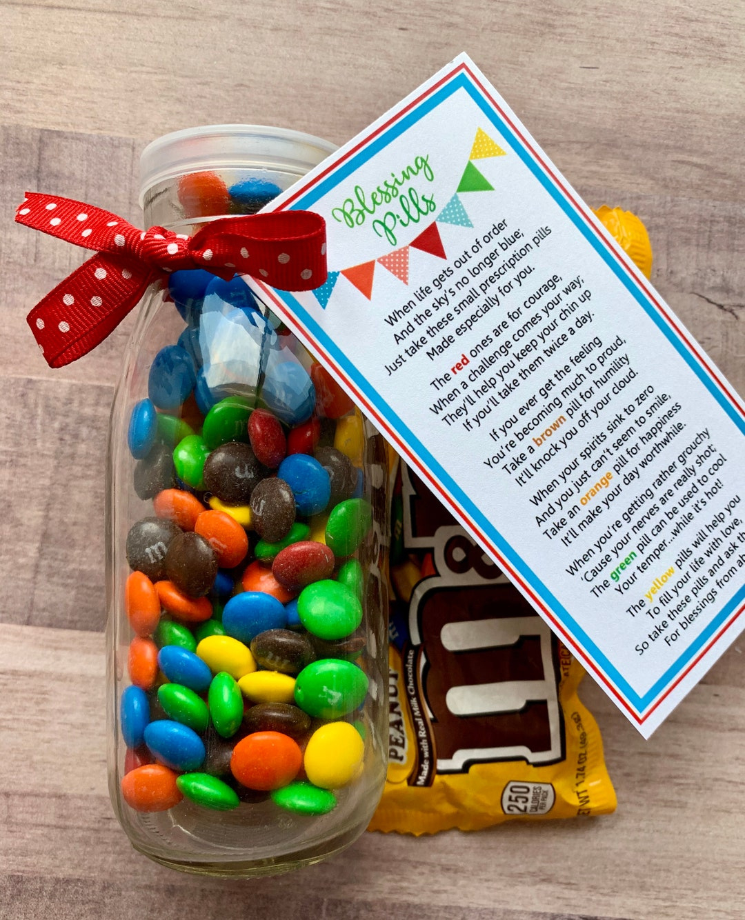 Instant Download M&amp;amp;Ms Blessing Pills Printables Tags Gifts Treats regarding M&amp;amp;amp;M Blessing Pills Free Printable