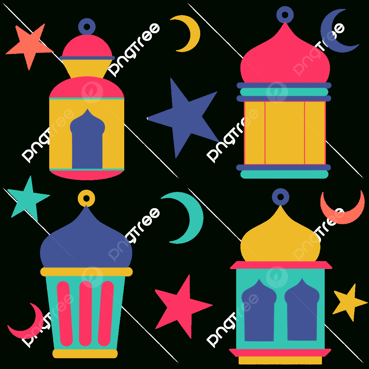 Islamic Lanterns Clipart Transparent Background, Islamic Lantern in Printable Ramadan Lantern Clipart