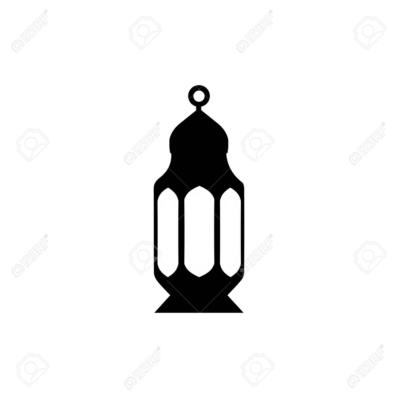 Islamic Lanterns Illustration Design, Islamic Silhouette inside Ramadan Lantern Printables