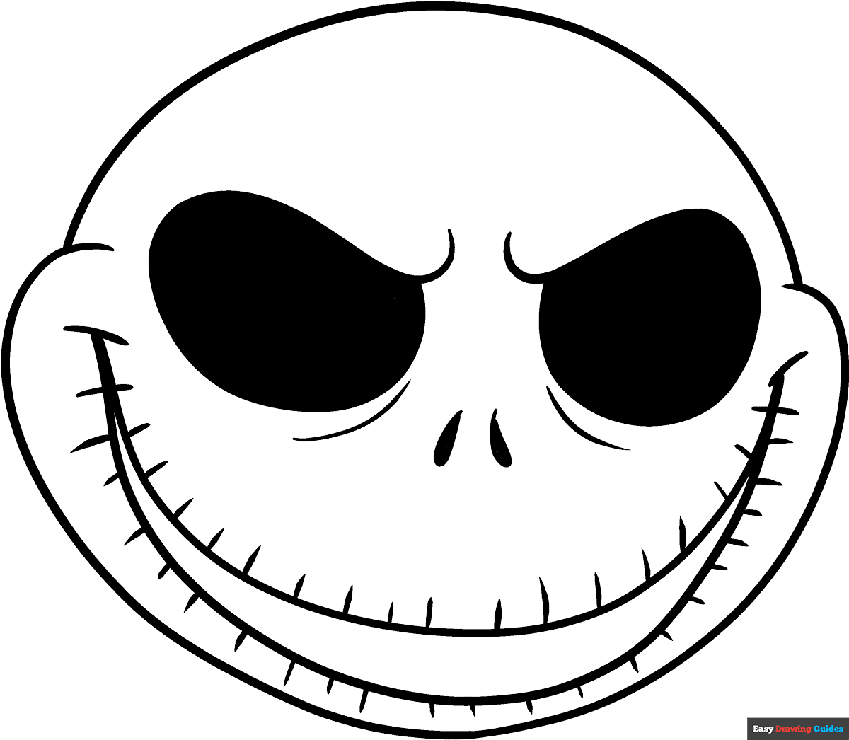 Jack Skellington Face Coloring Page | Easy Drawing Guides pertaining to Jack Skellington Printable Face