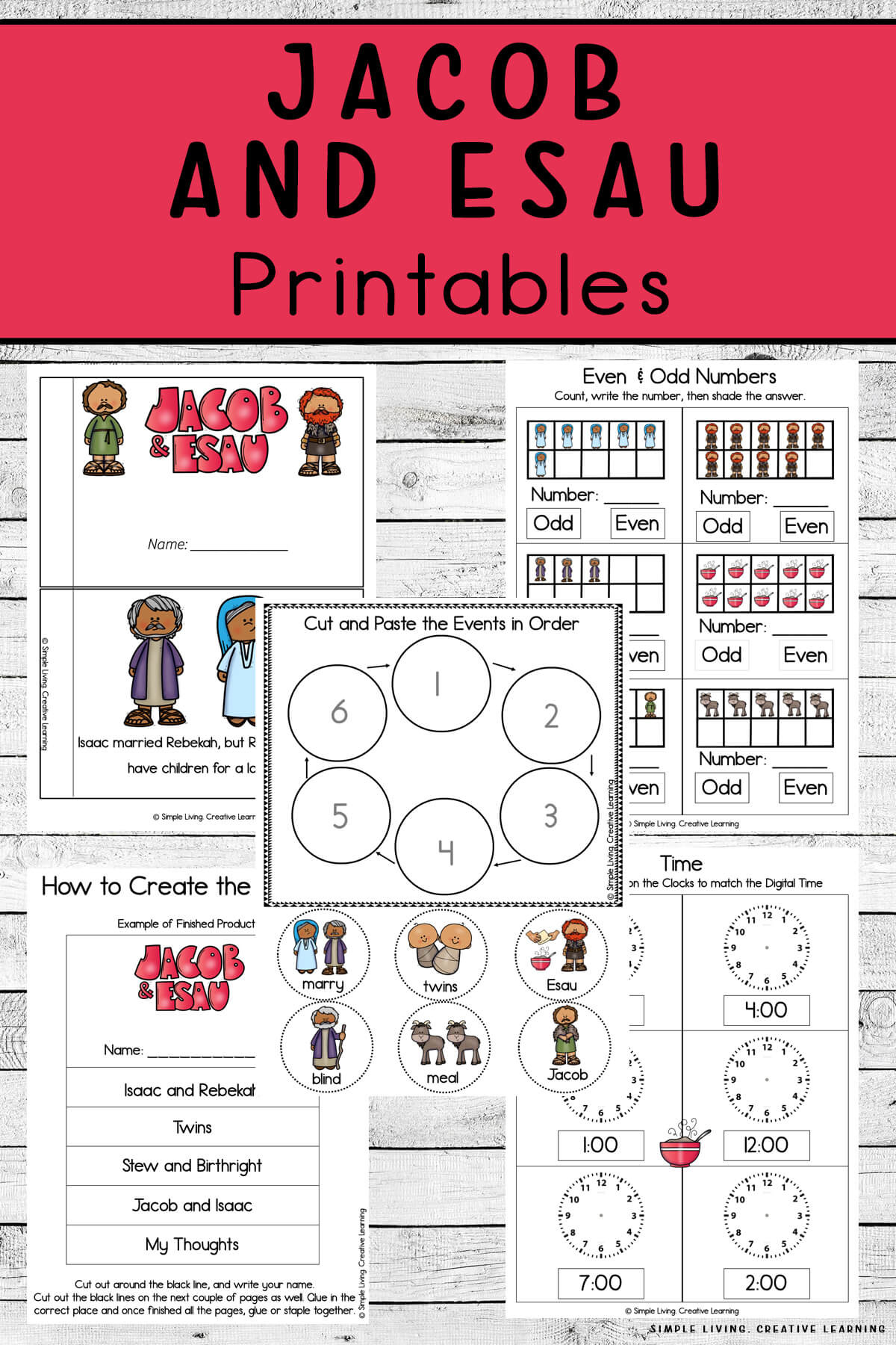 Jacob And Esau Printables - Simple Living. Creative Learning throughout Jacob and Esau Free Printables