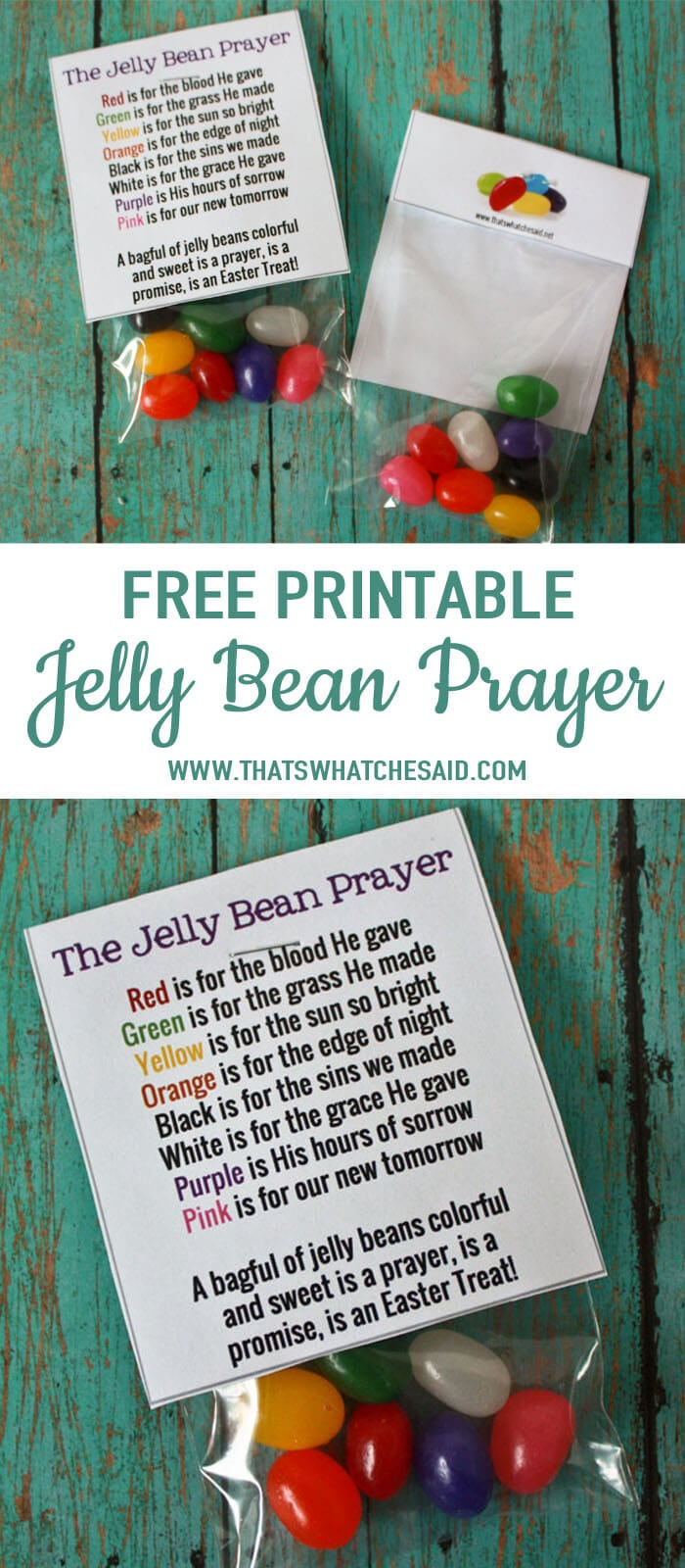 Jelly Bean Prayer Free Printable – That&amp;#039;S What {Che} Said inside Free Printable Jelly Bean Prayer