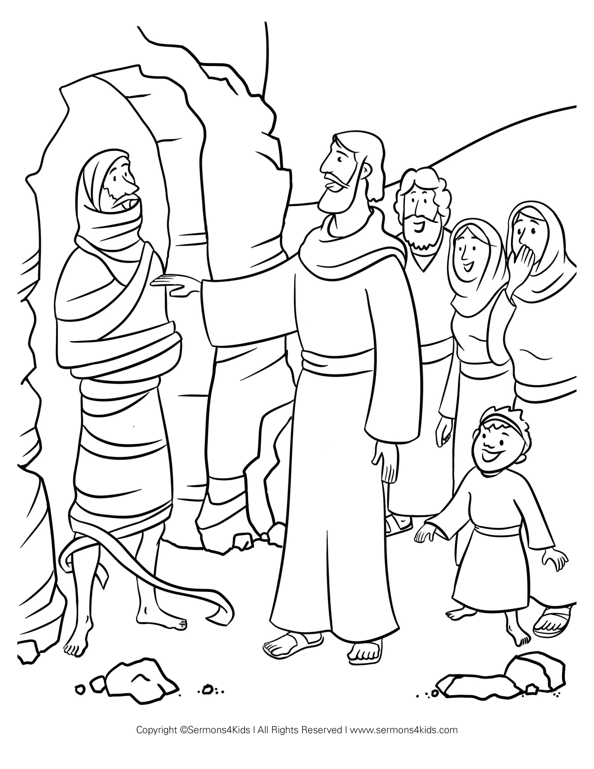 Jesus Raises Lazarus | Children&amp;#039;S Sermons From Sermons4Kids in Printable Jesus Raises Lazarus Activity Sheets