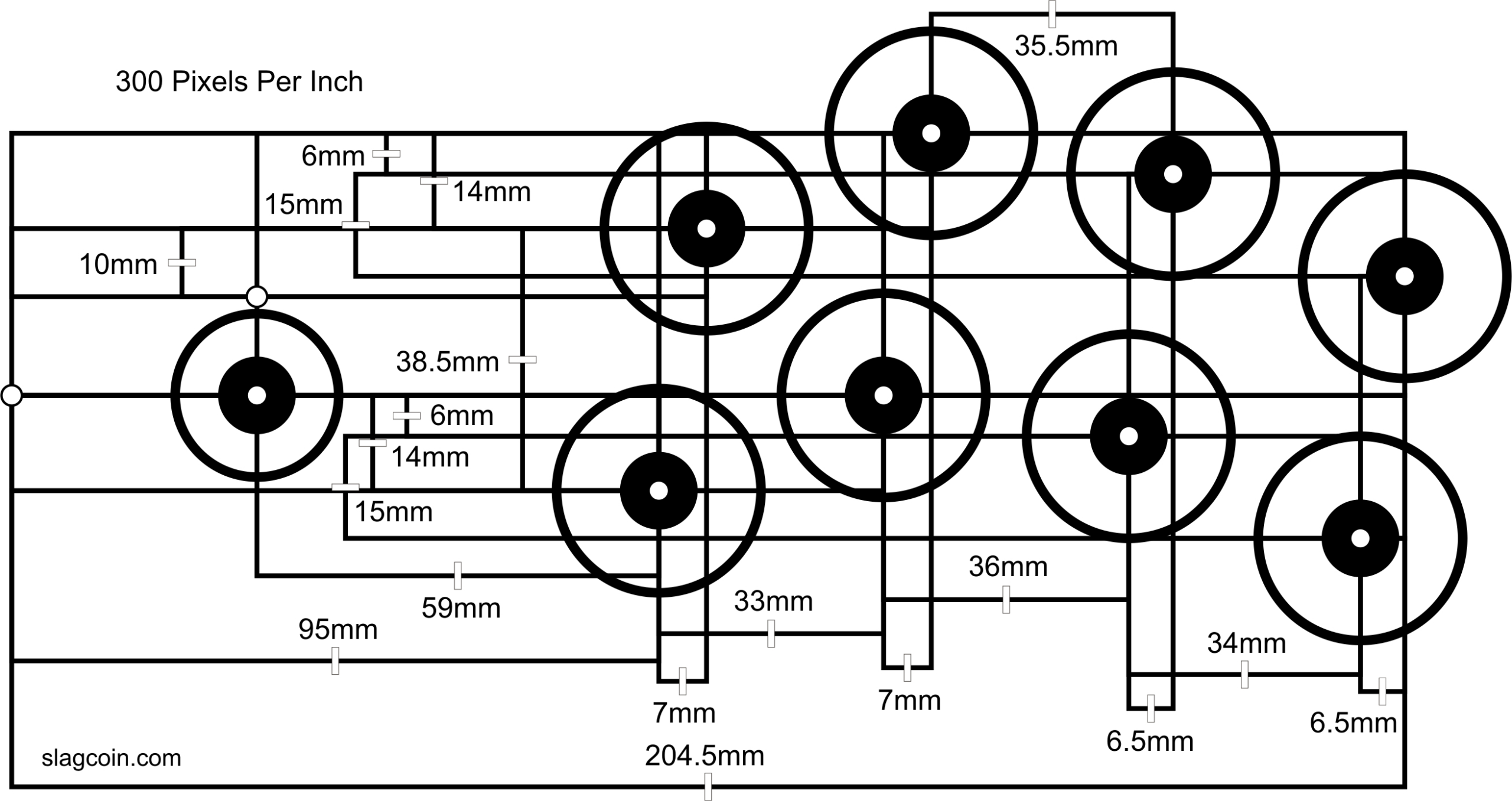 Joystick Controller - Panel Layout with Printable Arcade Button Layout