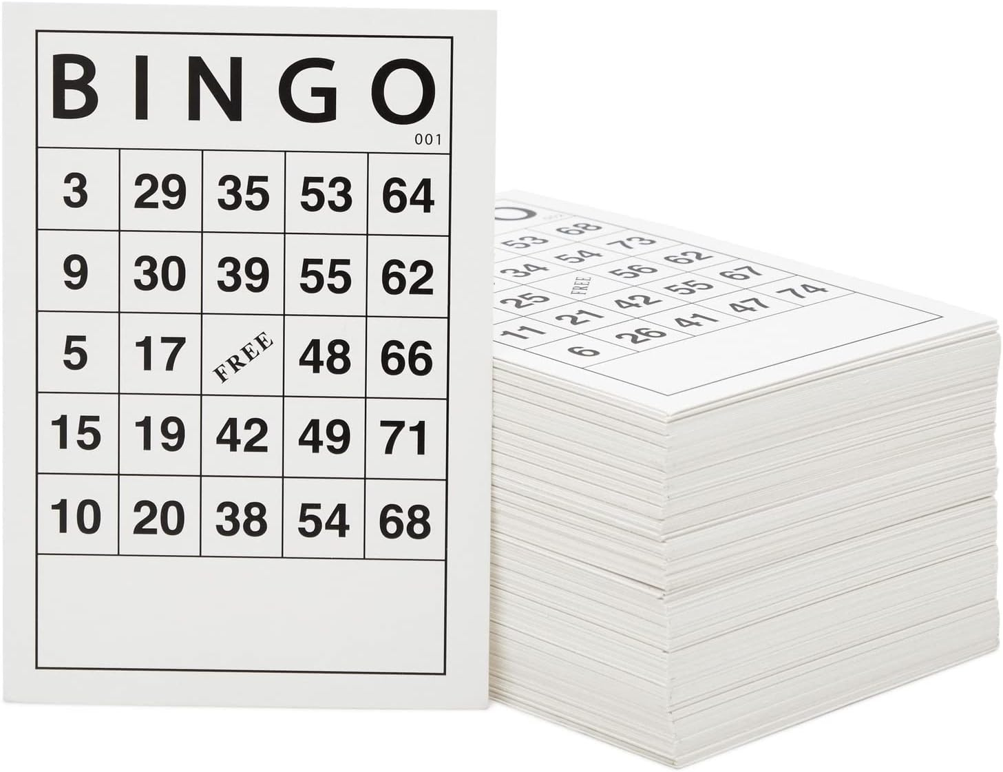 Juvale Reusable Paper Bingo Cards For Kids And Adults - 180 India in 1000 Paper Bingo Cards