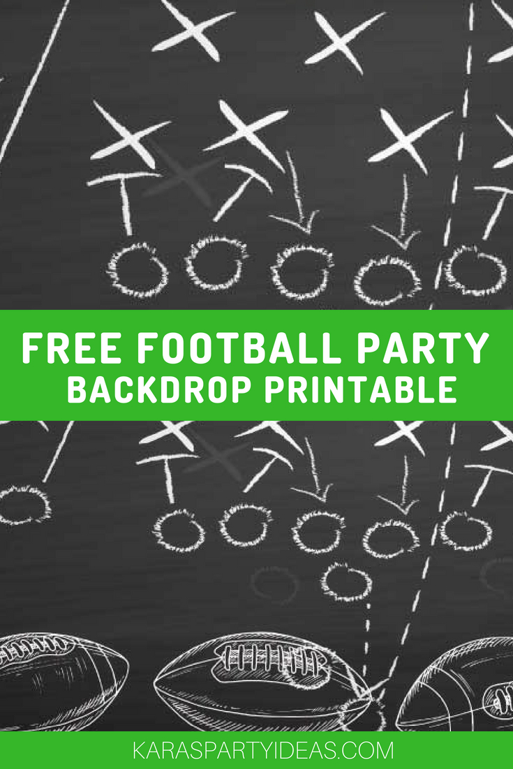 Kara&amp;#039;S Party Ideas Free Football Party Backdrop Printable | Kara&amp;#039;S intended for Free Football Party Printables