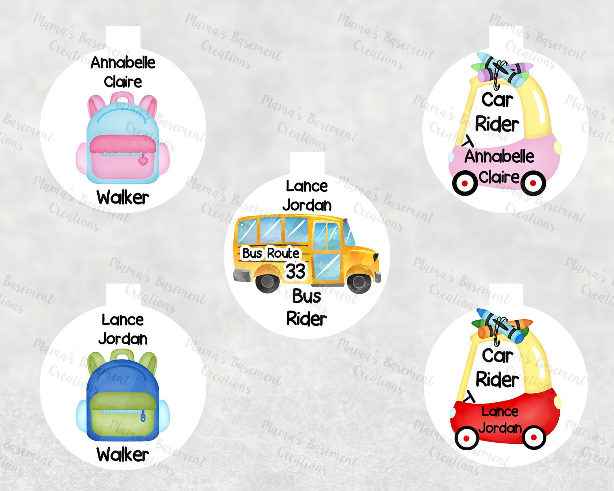 Kids School Backpack Bag Tag, School Bus Bag Tag, Walker Bag Tag throughout Free Printable Bus Tags For Backpacks