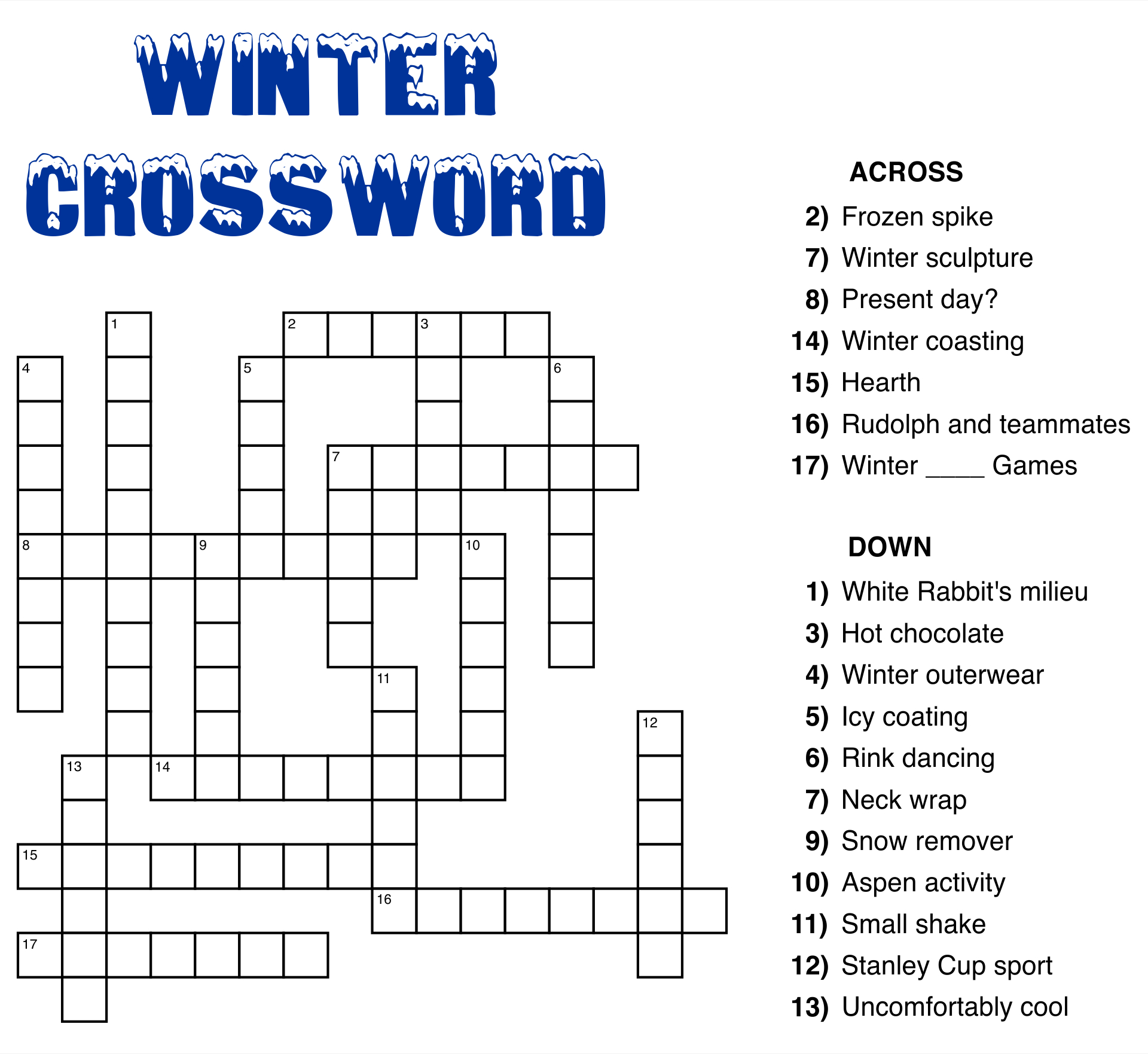 Large Print Crossword Discount Puzzles intended for Big Crossword Puzzles Printable