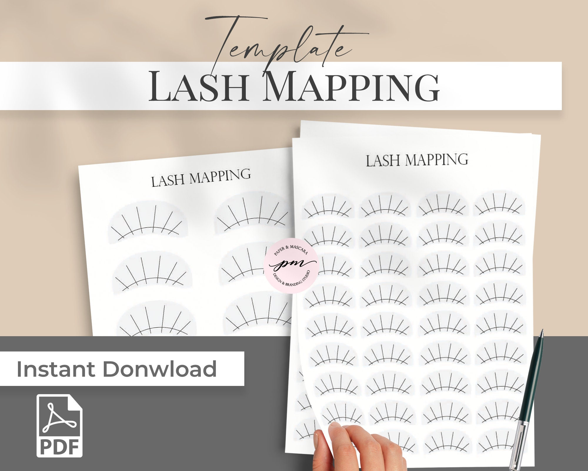 Lash Map Sheets, Druckbare Lash Mapping Sheets regarding Printable Lash Mapping Template