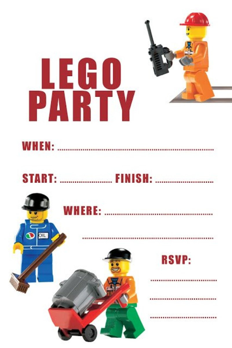 Lego Birthday Party Ideas &amp;amp; Free Printables - Hubpages with Lego Invitation Free Printable