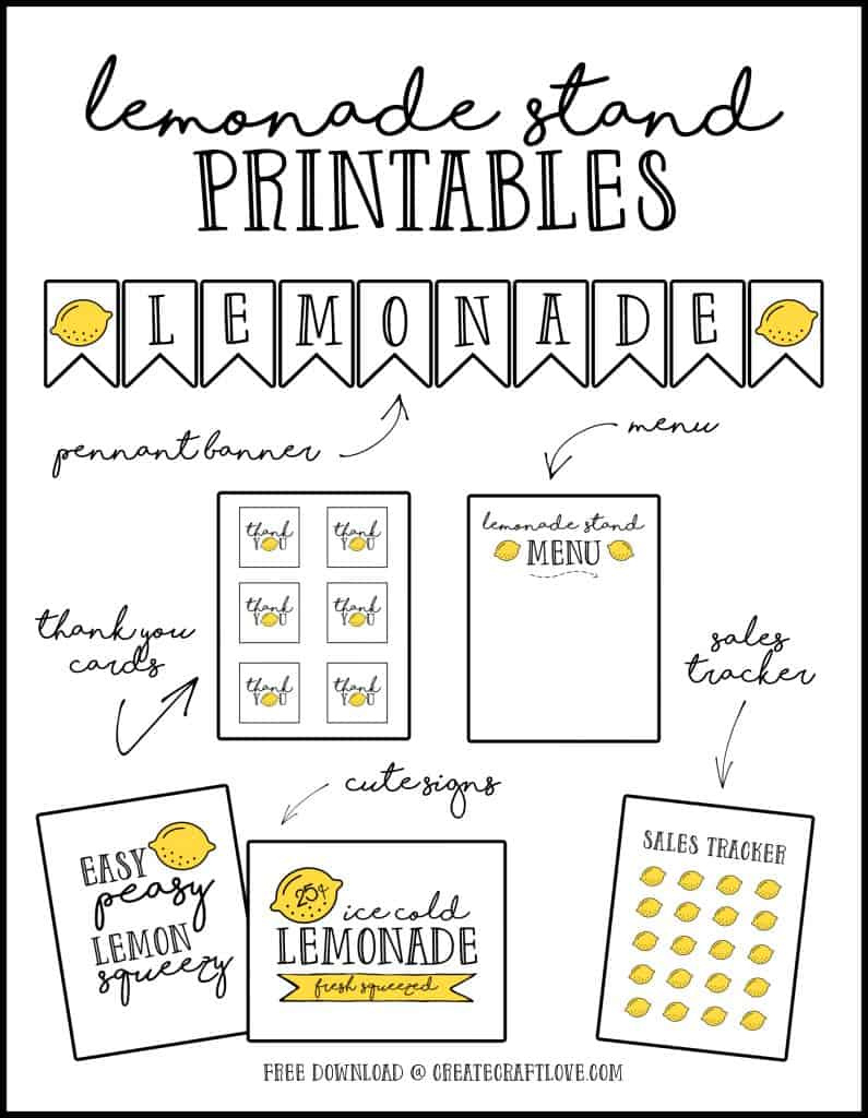 Lemonade Stand Printables | Kid&amp;#039;S Summer Boredom Buster - with regard to Lemonade Stand Printables Free