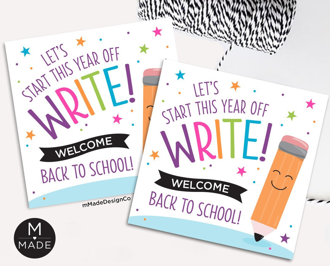 Let S Start This Year Off Write Tags Back To School in Let&amp;amp;#039;s Start the Year Off Write Free Printable