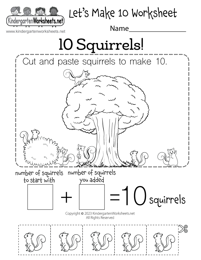 Let&amp;#039;S Make 10 Worksheet - Free Printable, Digital, &amp;amp; Pdf throughout Printable Kindergarten Making 10 Worksheets