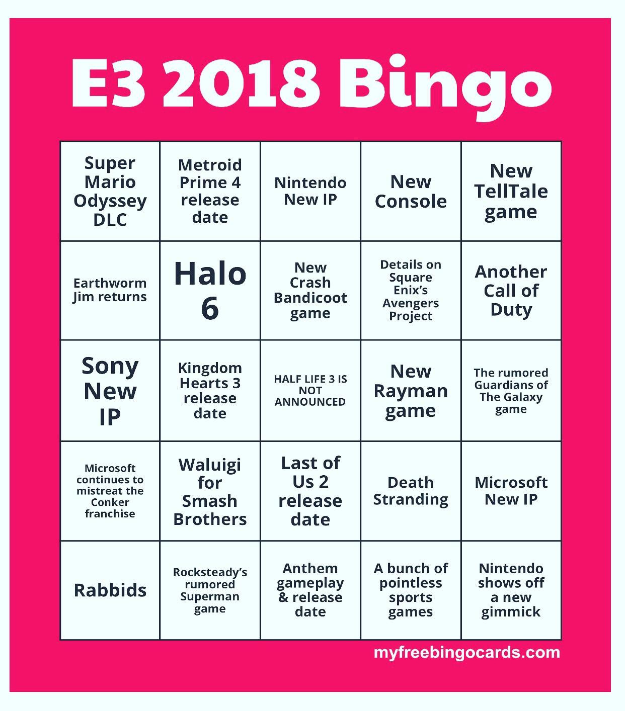 Let&amp;#039;S See Those E3 Bingo Cards! : R/Gaming with regard to E3 Bingo Card Maker