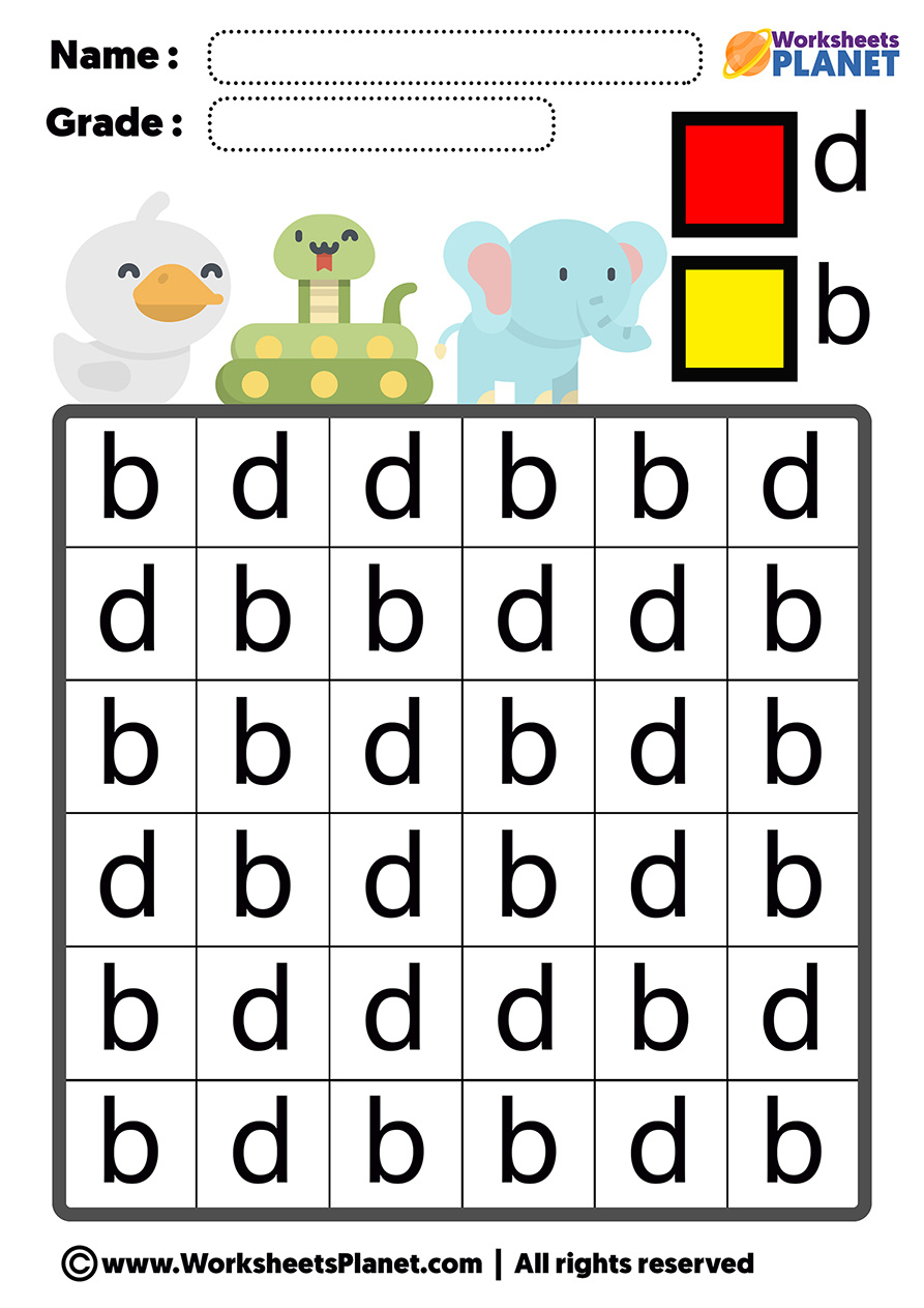 Letter Reversal Worksheets | Dyslexia Worksheets with Free Printable B and D Letter Reversal Worksheets