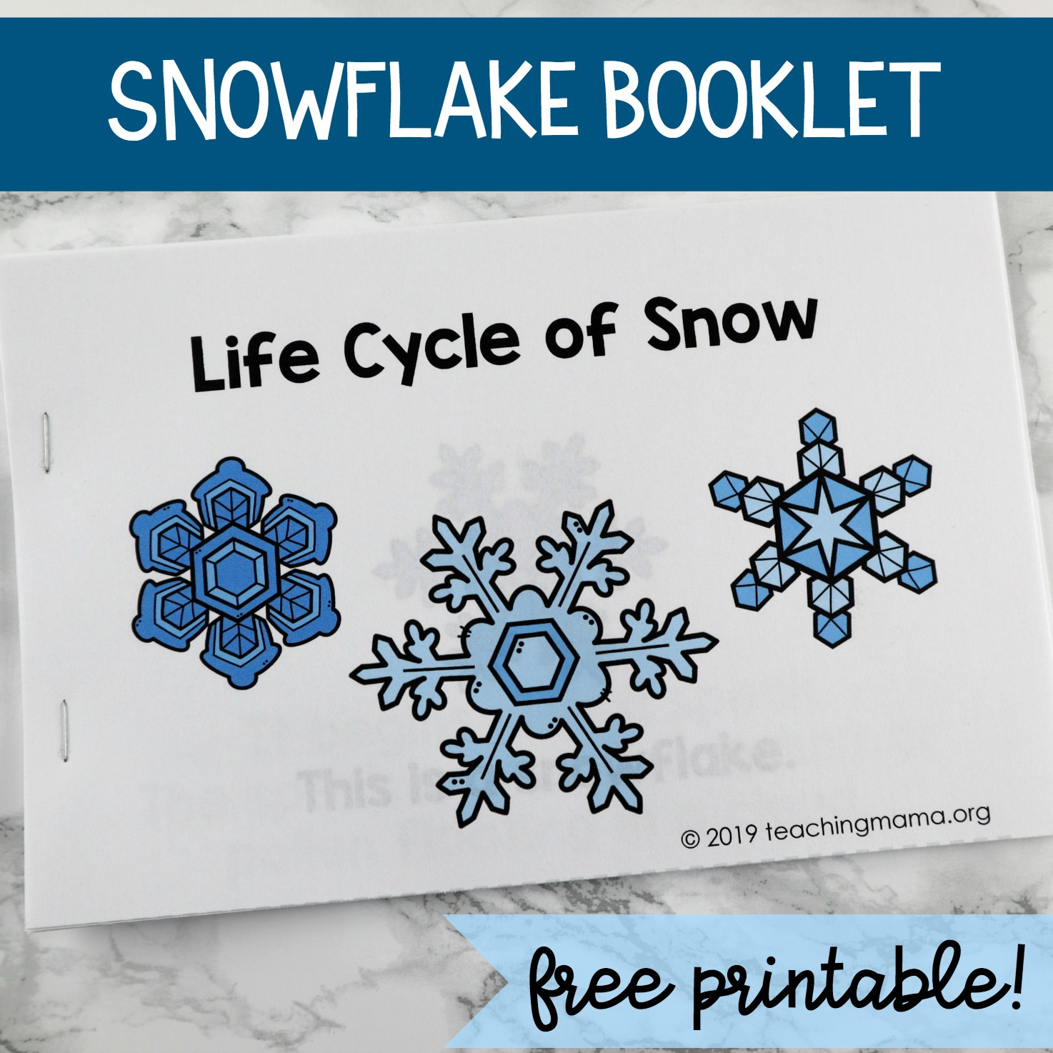 Life Cycle Of Snowflakes Booklet intended for Life Cycle Of A Snowflake Free Printable