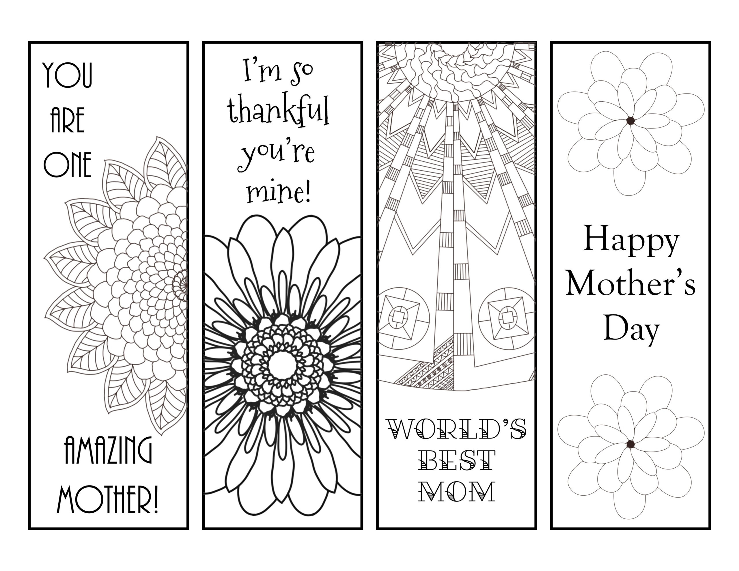 Life Worth The Living Blog pertaining to Free Printable Mother&amp;#039;S Day Bookmarks To Color